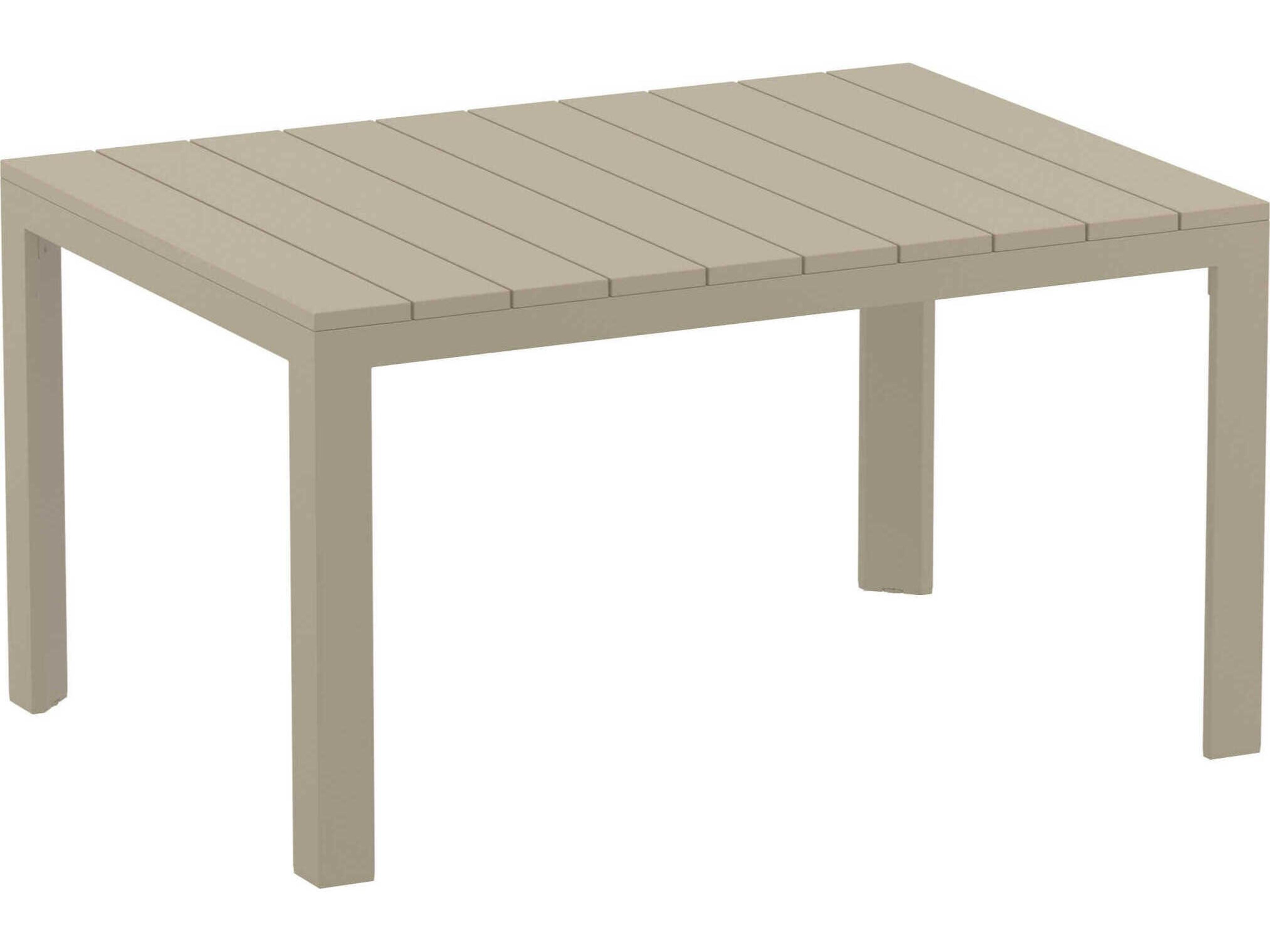 Atlantic Taupe Aluminum Rectangular Dining Table