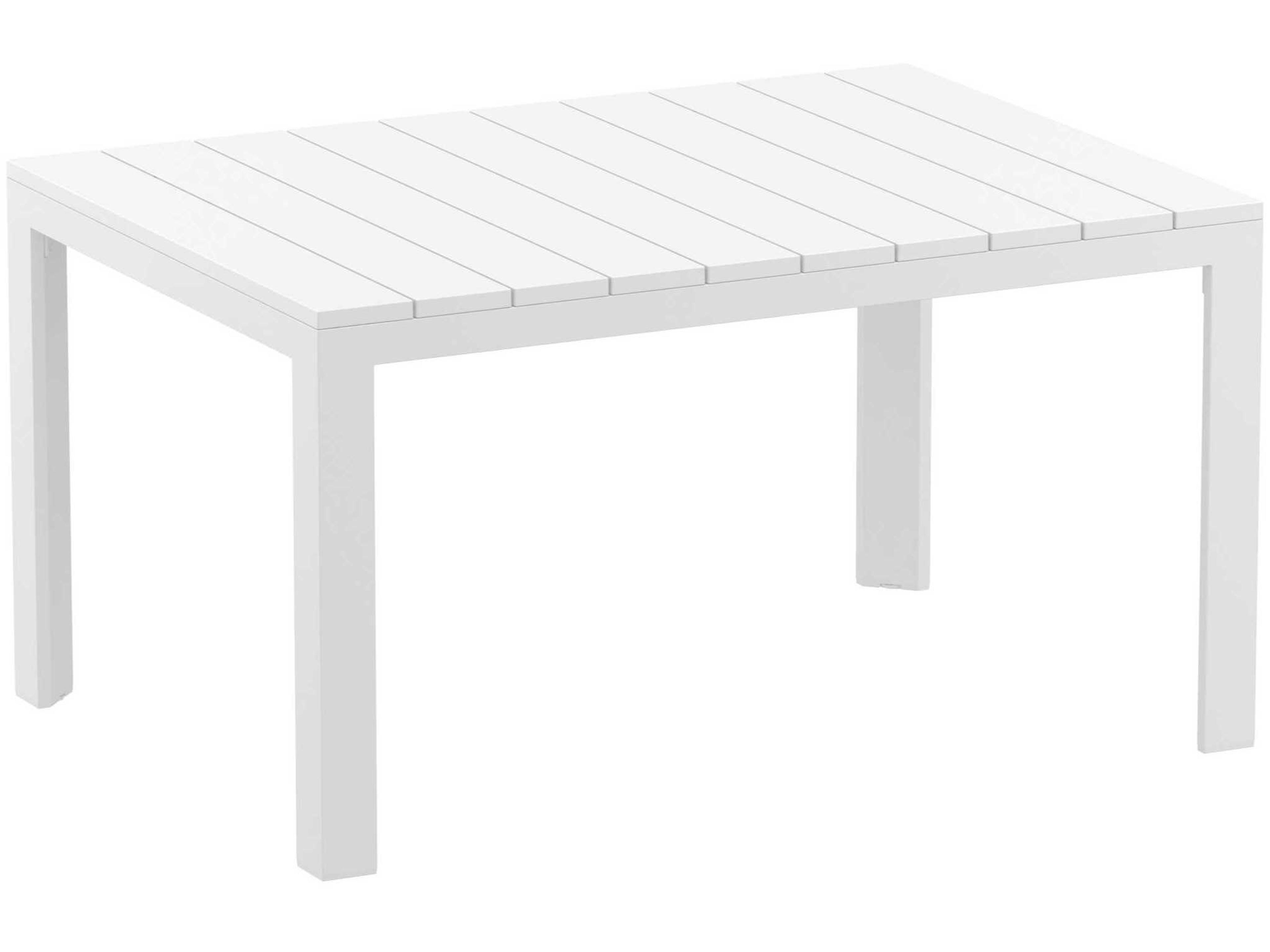 Atlantic White Aluminum Rectangular Dining Table