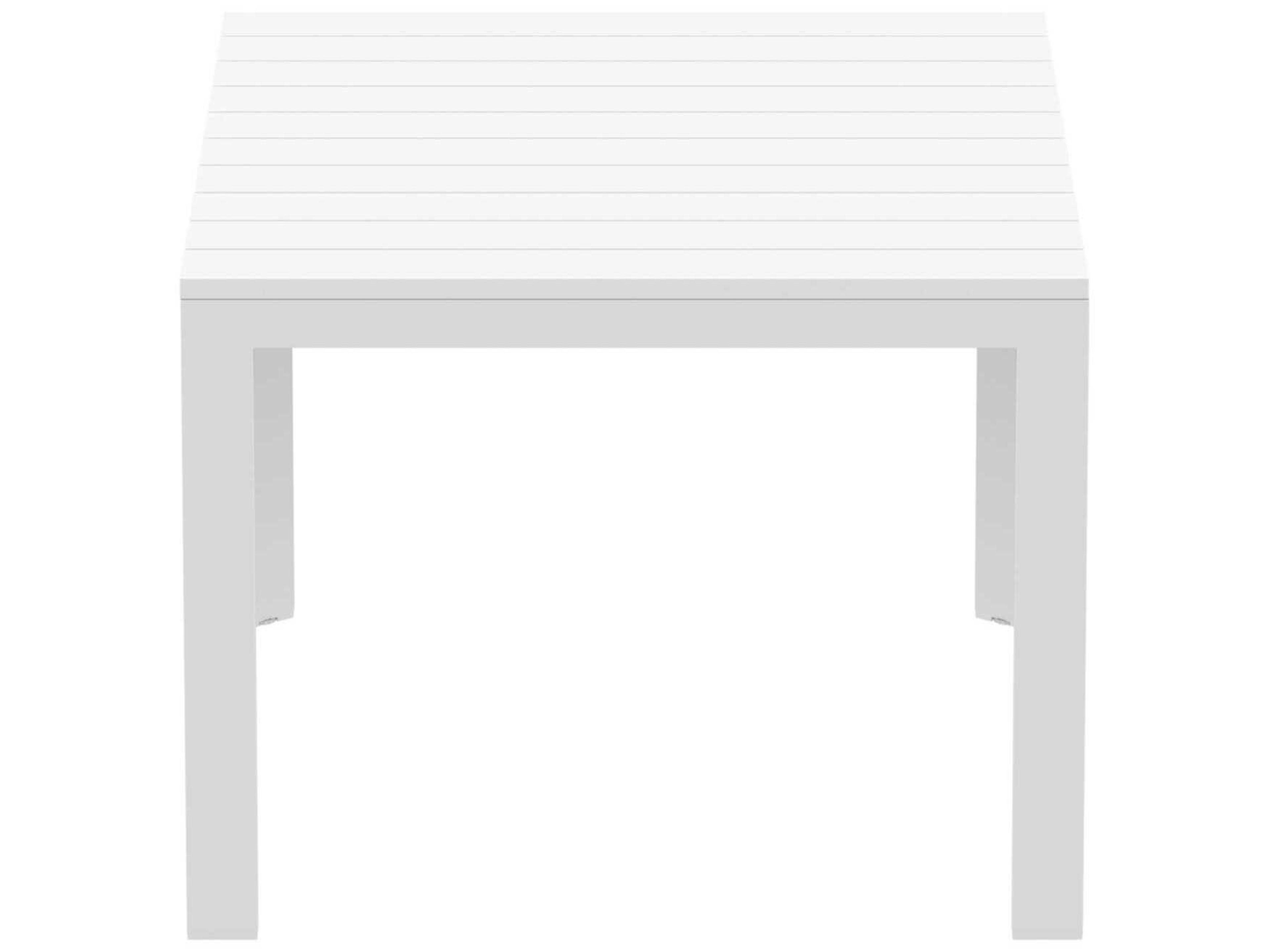 Compamia Atlantic White Aluminum Rectangular Dining Table