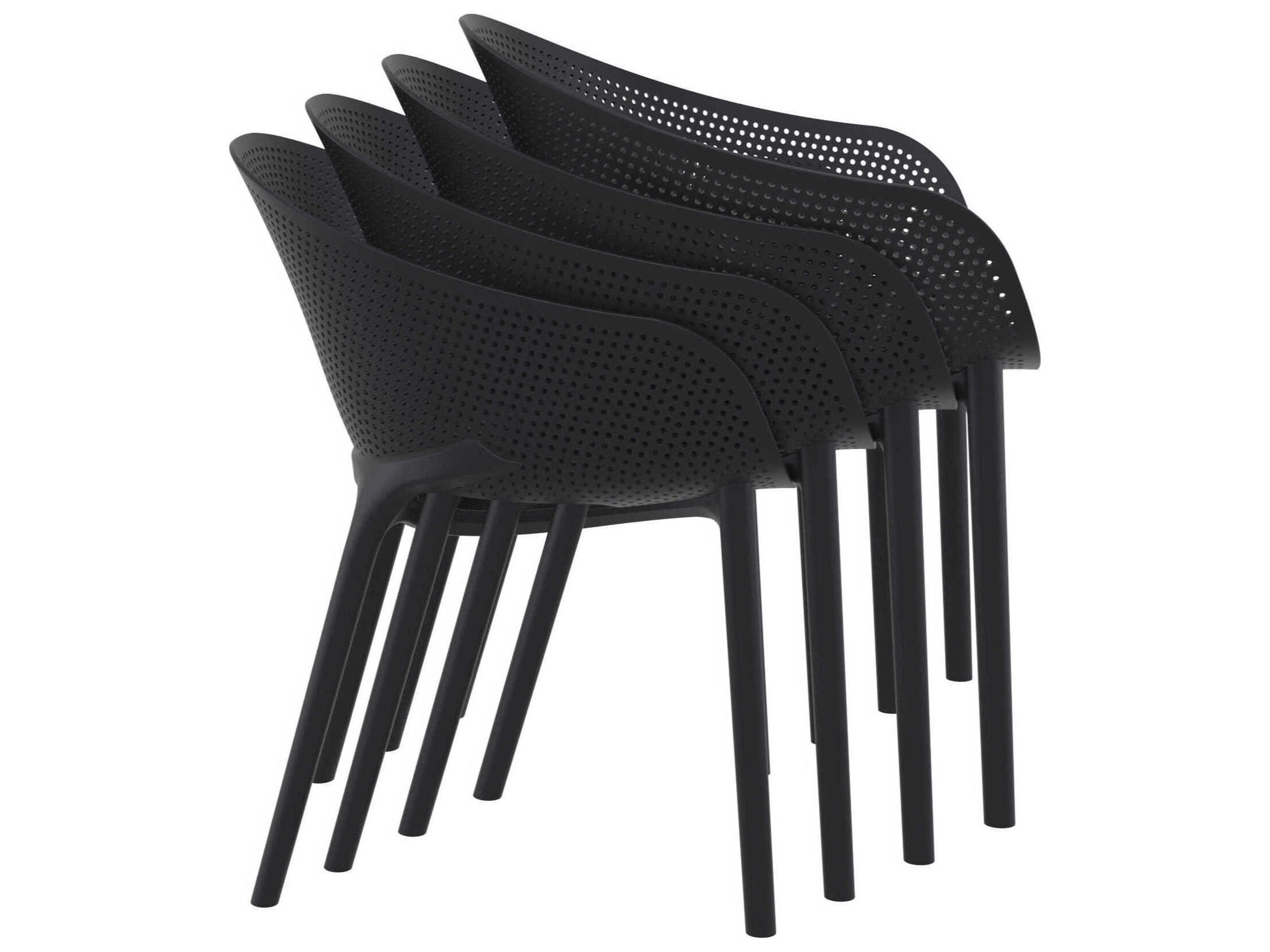 Compamia Sky Taupe Black Polypropylene Dining Set