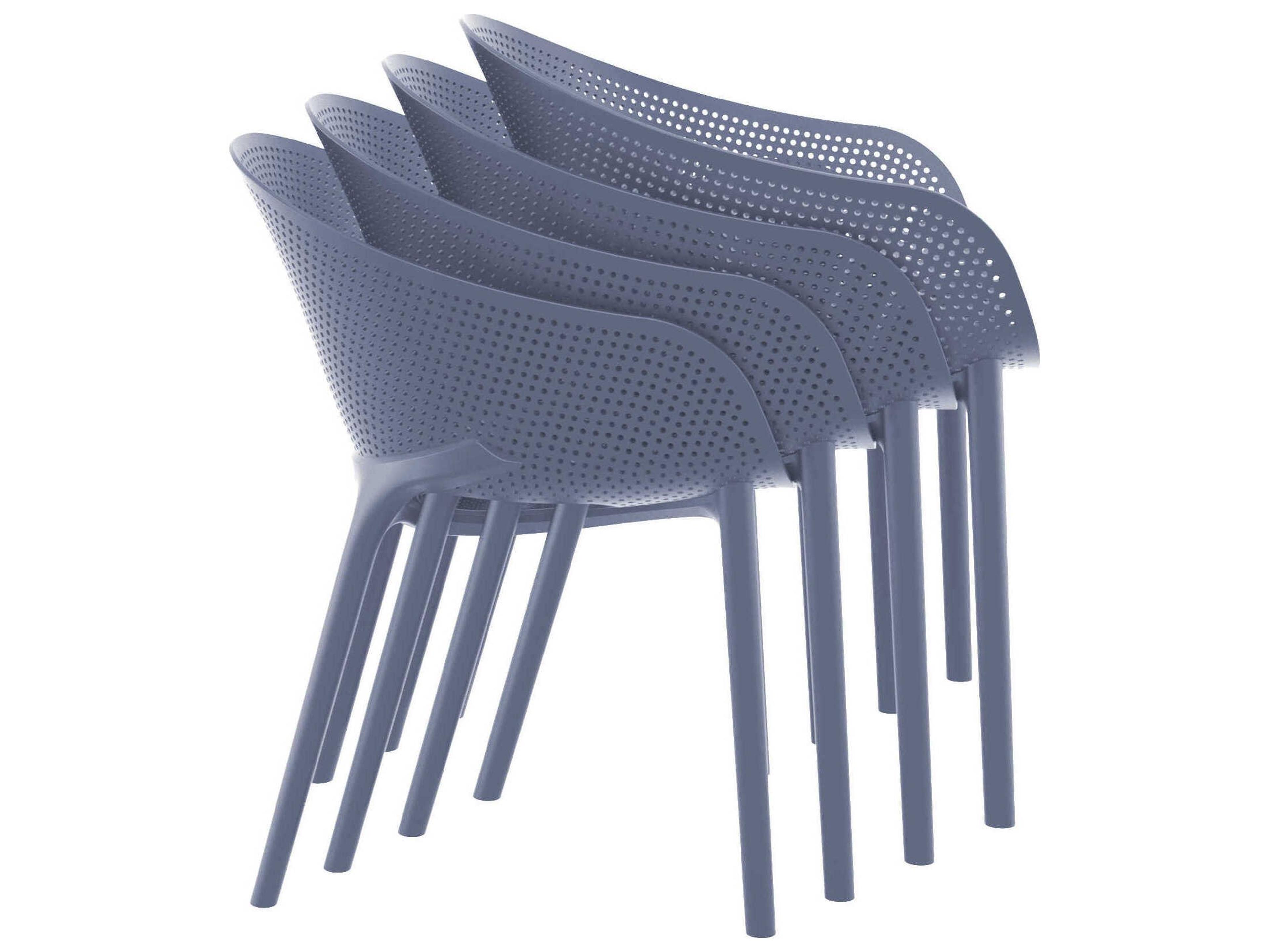 Compamia Sky Taupe Dark Gray Polypropylene Dining Set