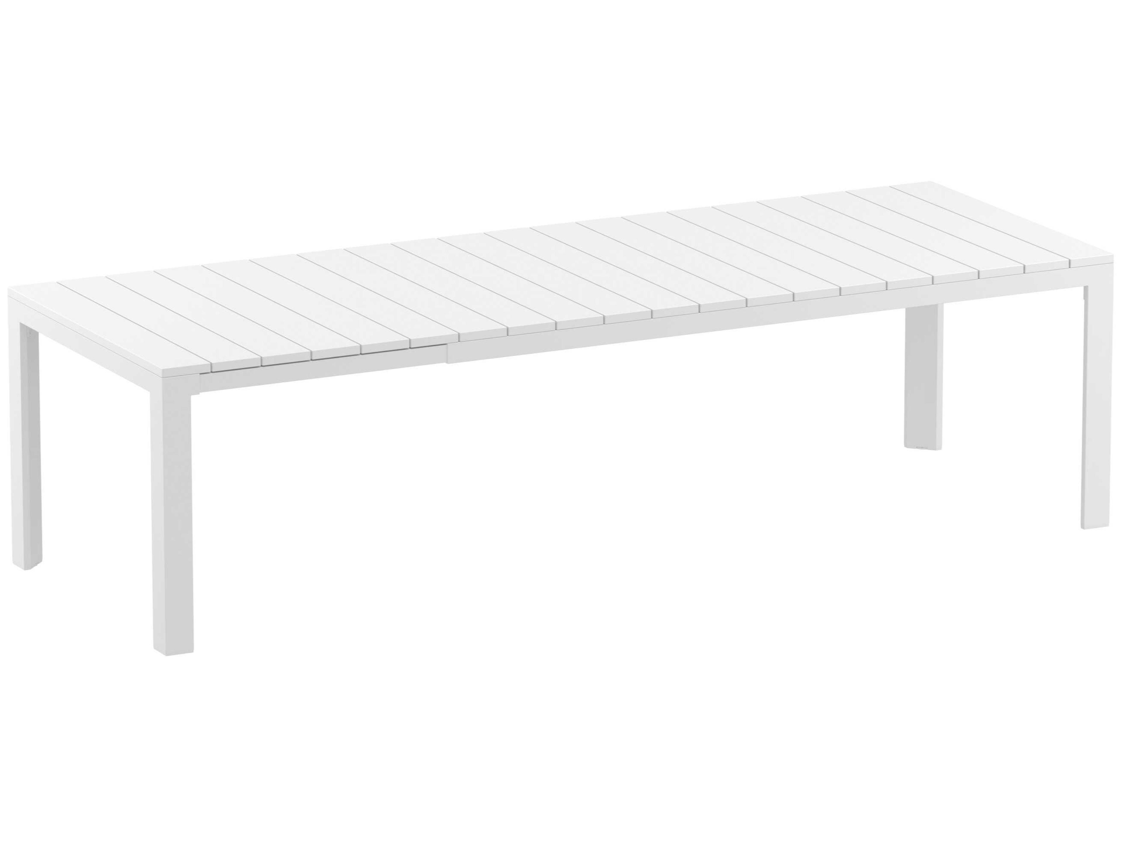 Compamia Paris White Olive Green Polypropylene Dining Set