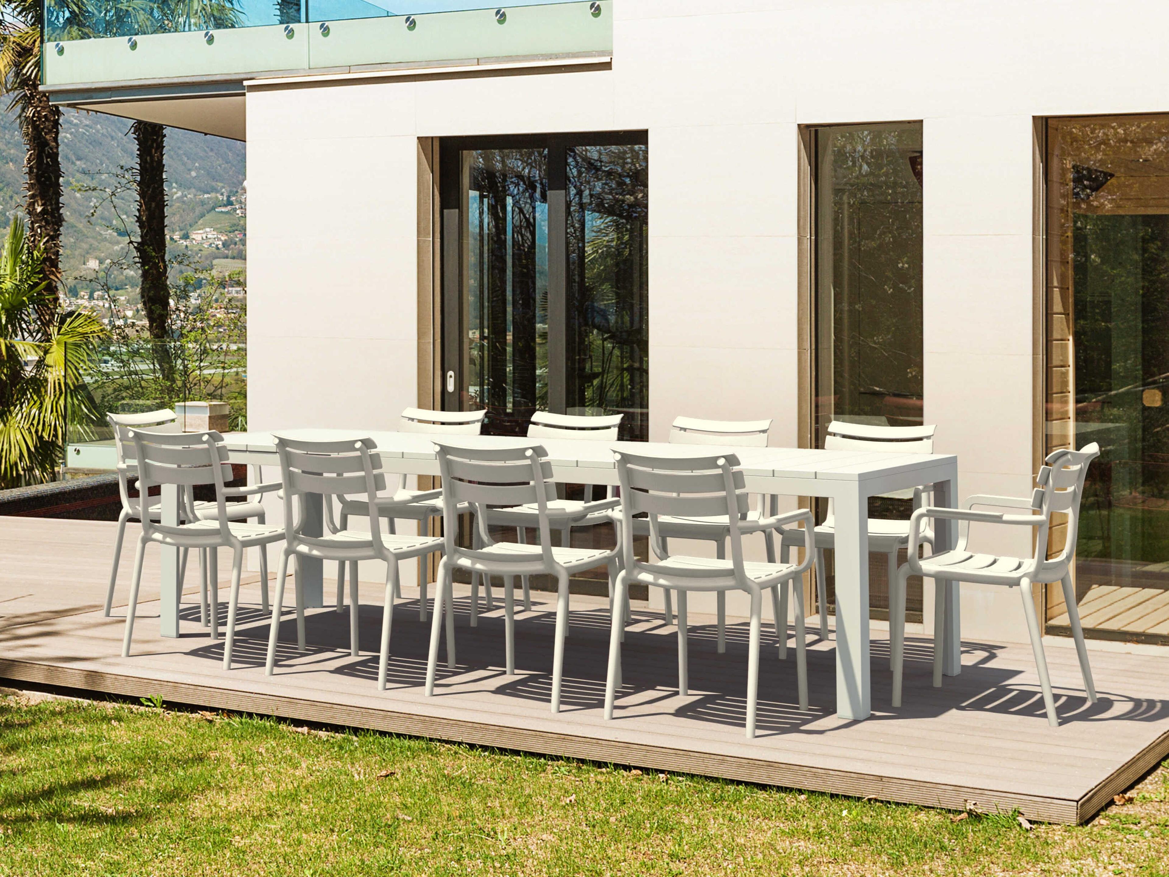 Paris White Polypropylene Dining Set