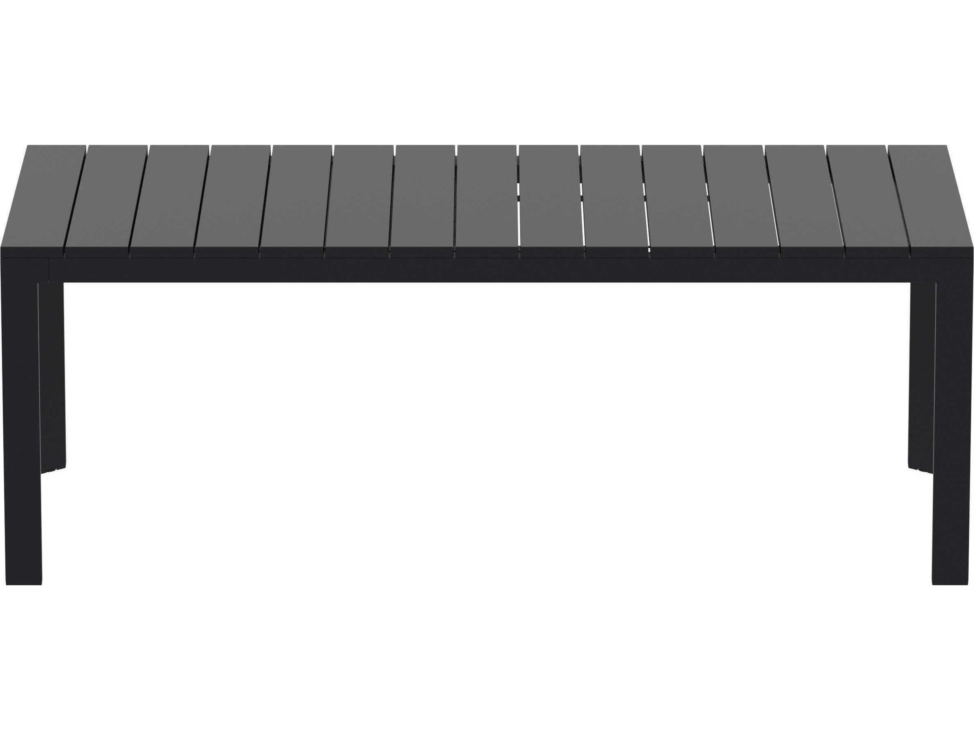 Compamia Atlantic Black Aluminum Rectangular Dining Table