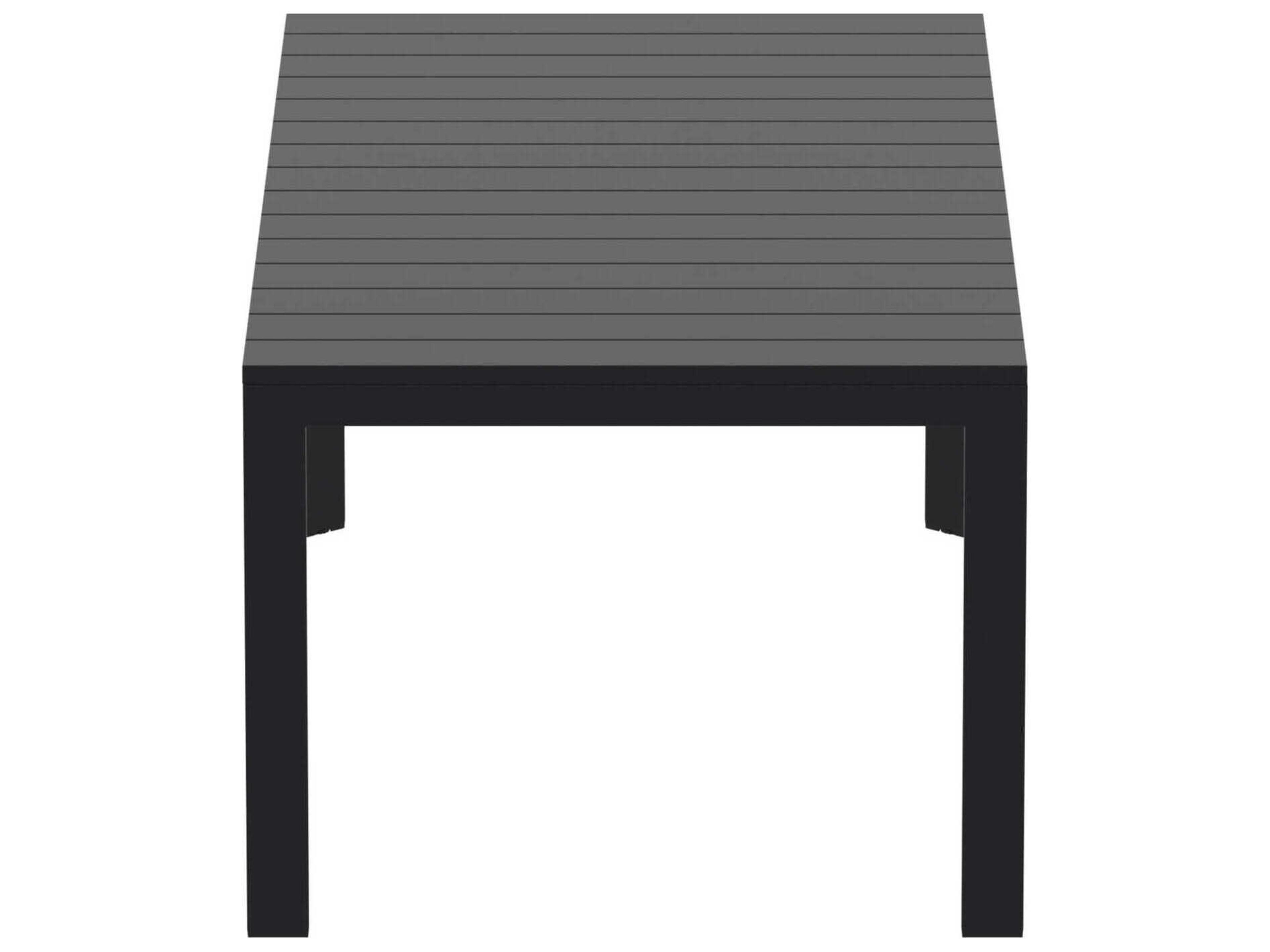 Compamia Atlantic Black Aluminum Rectangular Dining Table