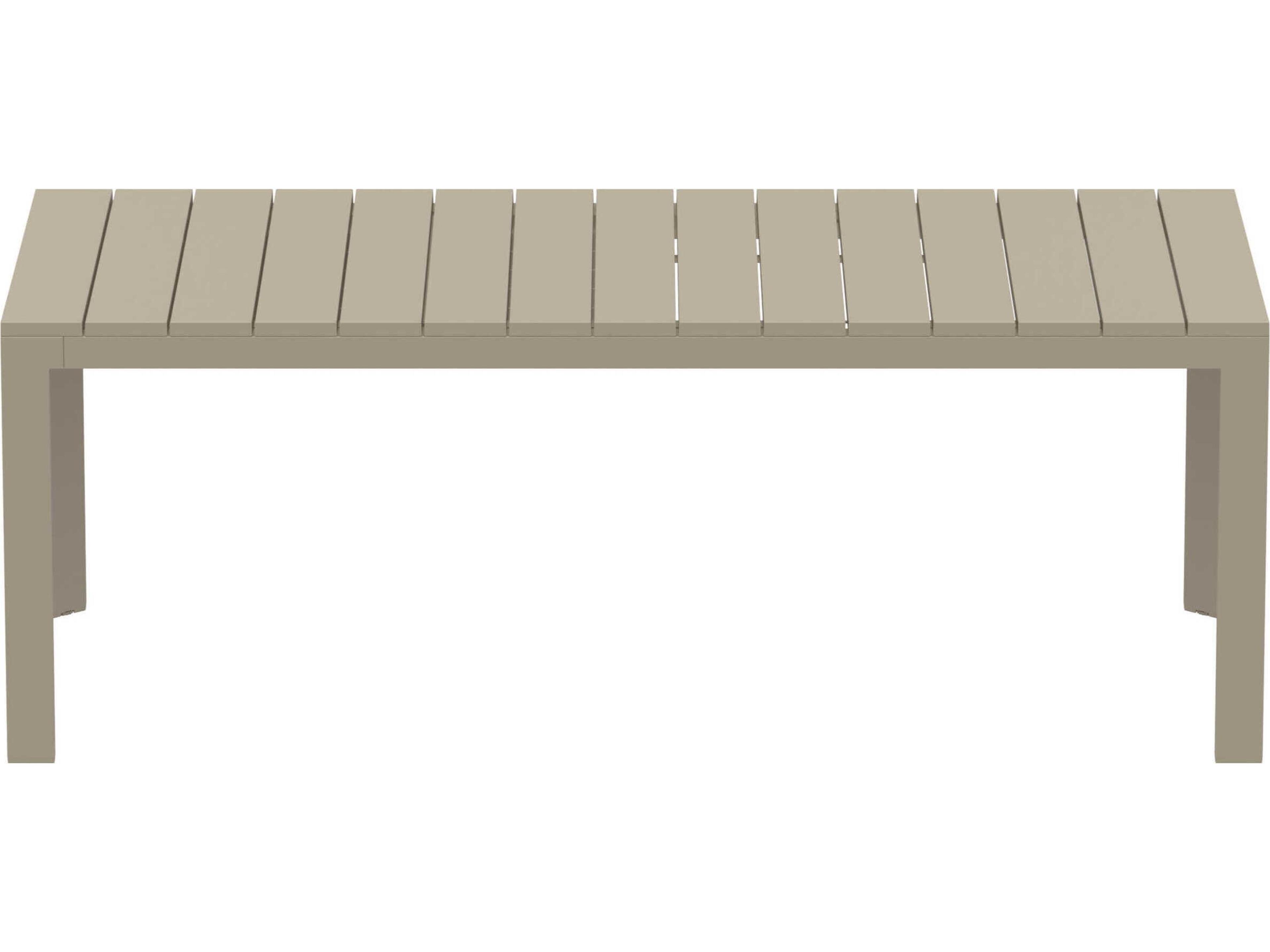 Compamia Atlantic Taupe Aluminum Rectangular Dining Table