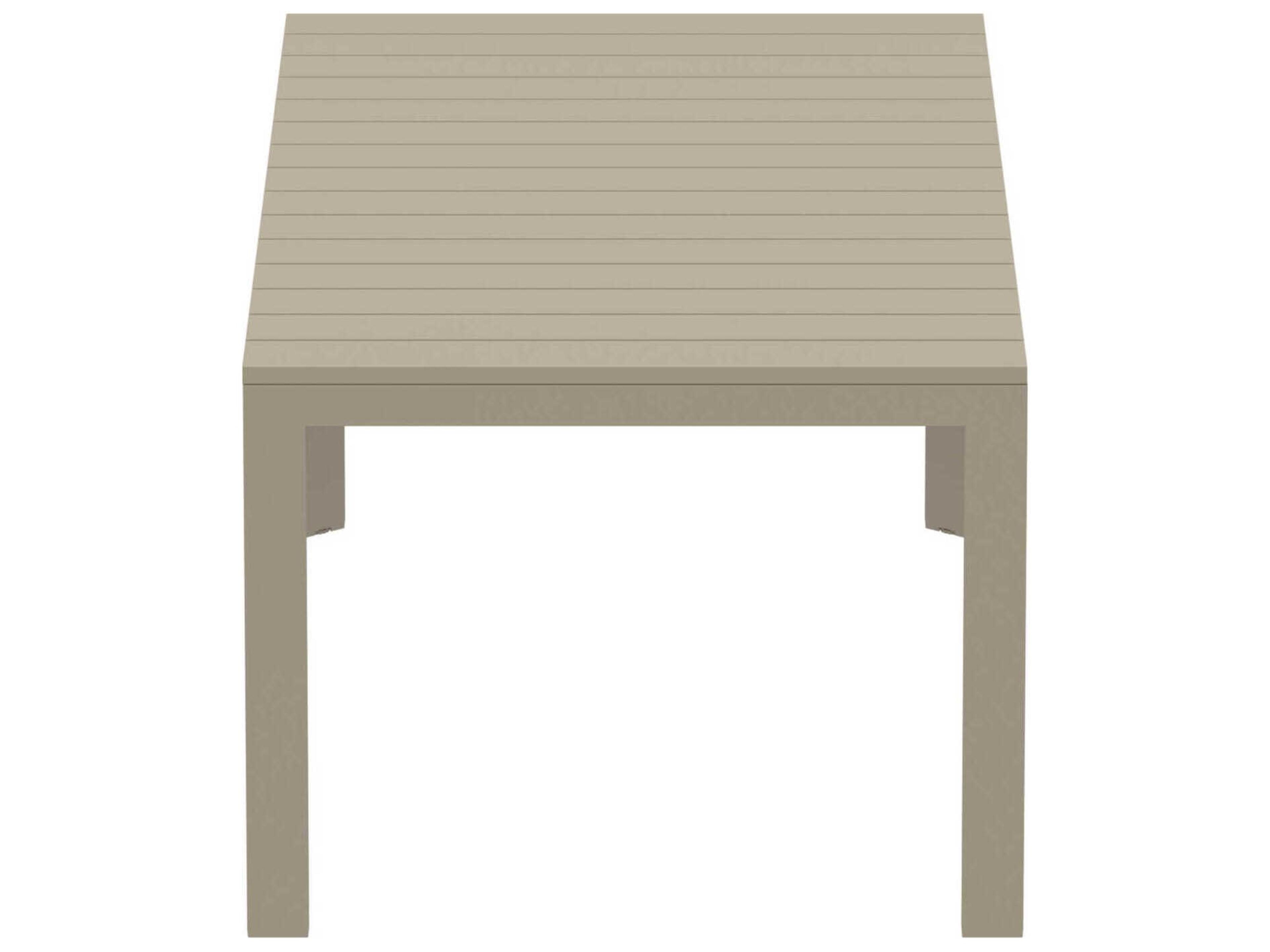 Compamia Atlantic Taupe Aluminum Rectangular Dining Table