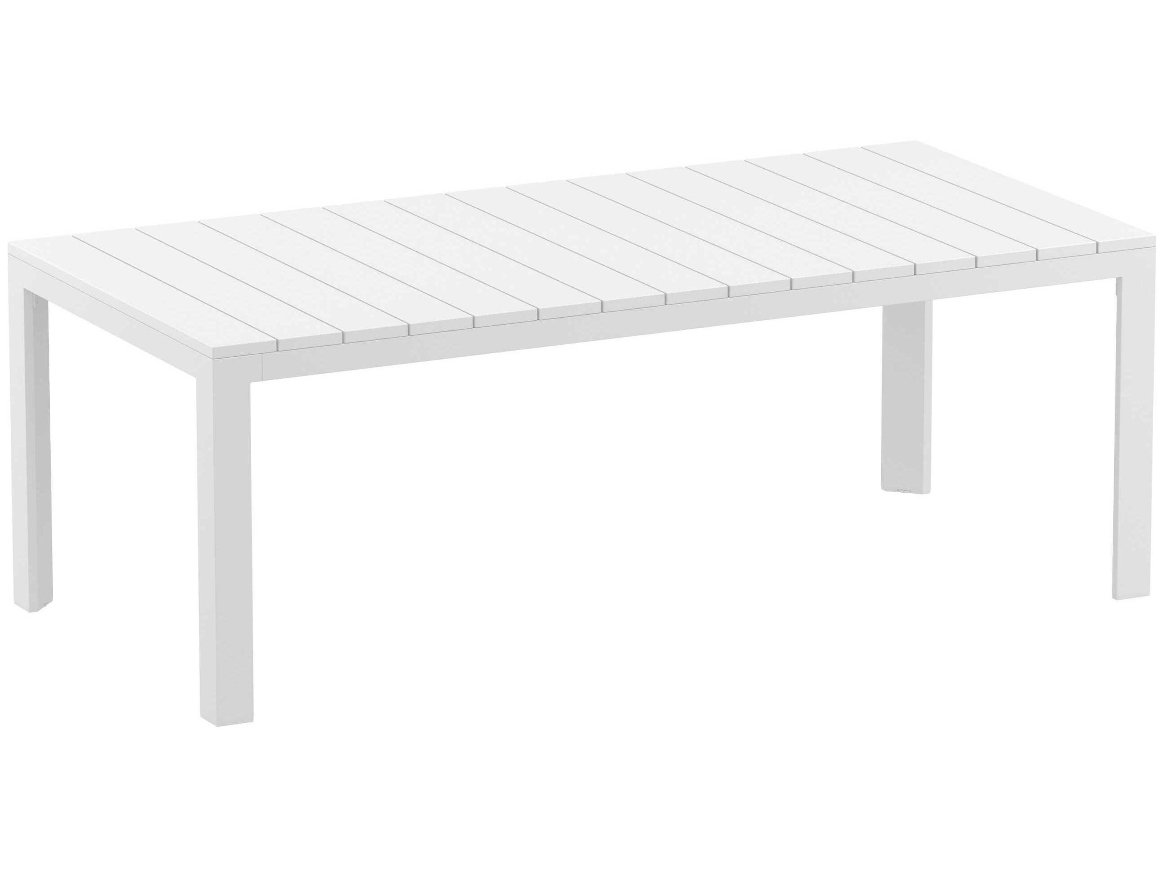 Atlantic White Aluminum Rectangular Dining Table