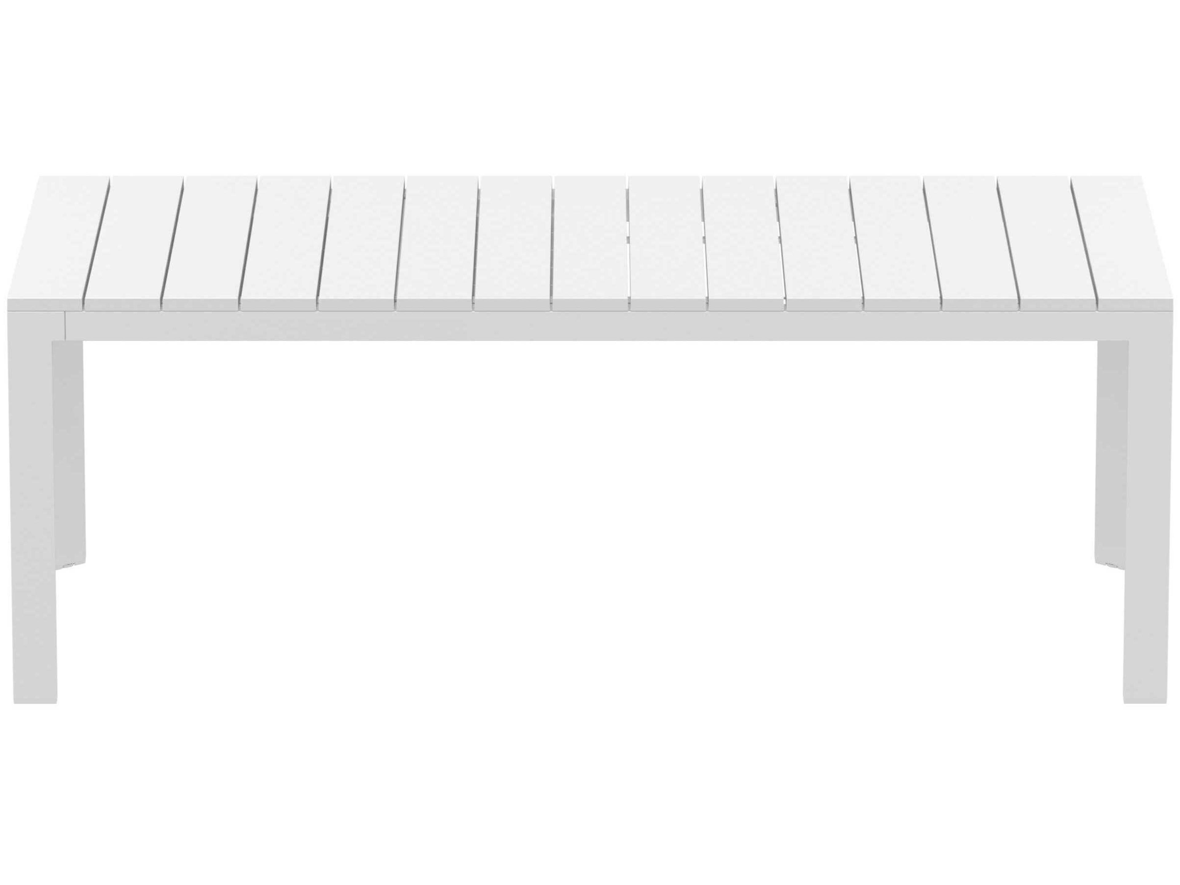 Compamia Atlantic White Aluminum Rectangular Dining Table