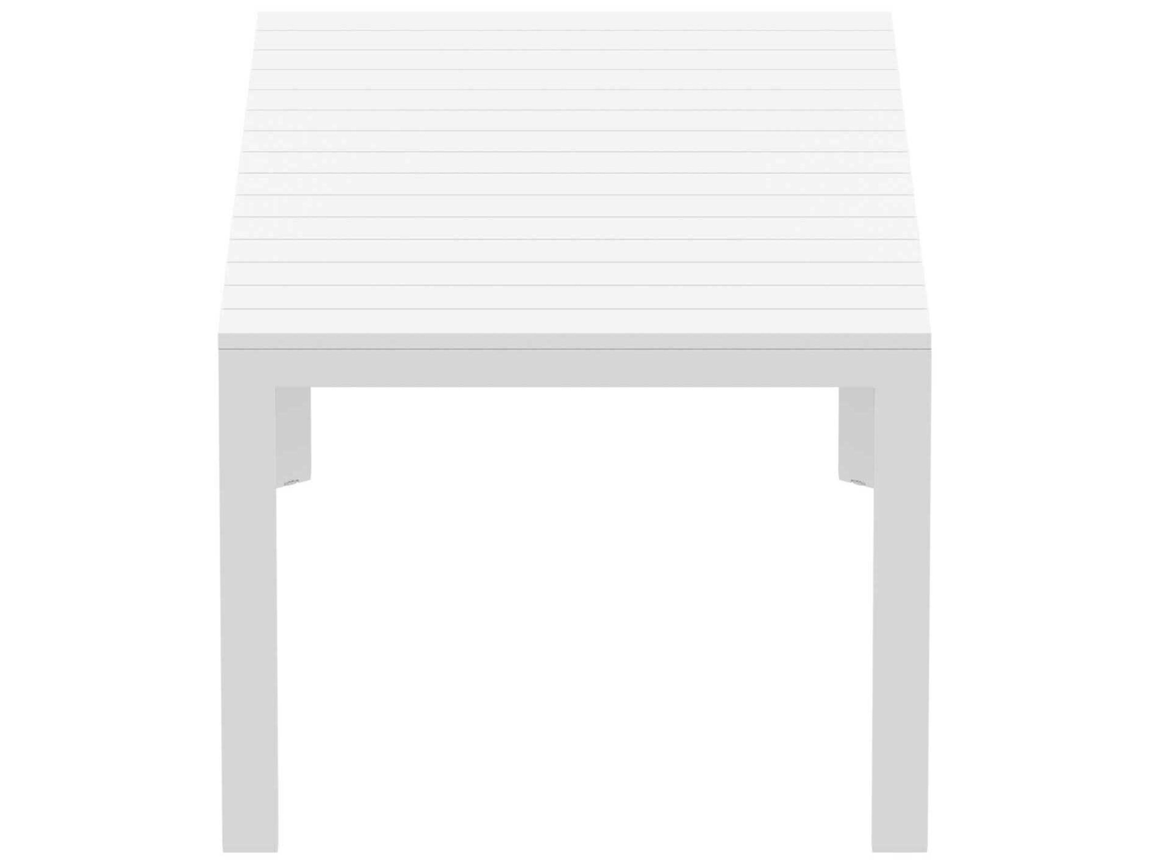Compamia Atlantic White Aluminum Rectangular Dining Table