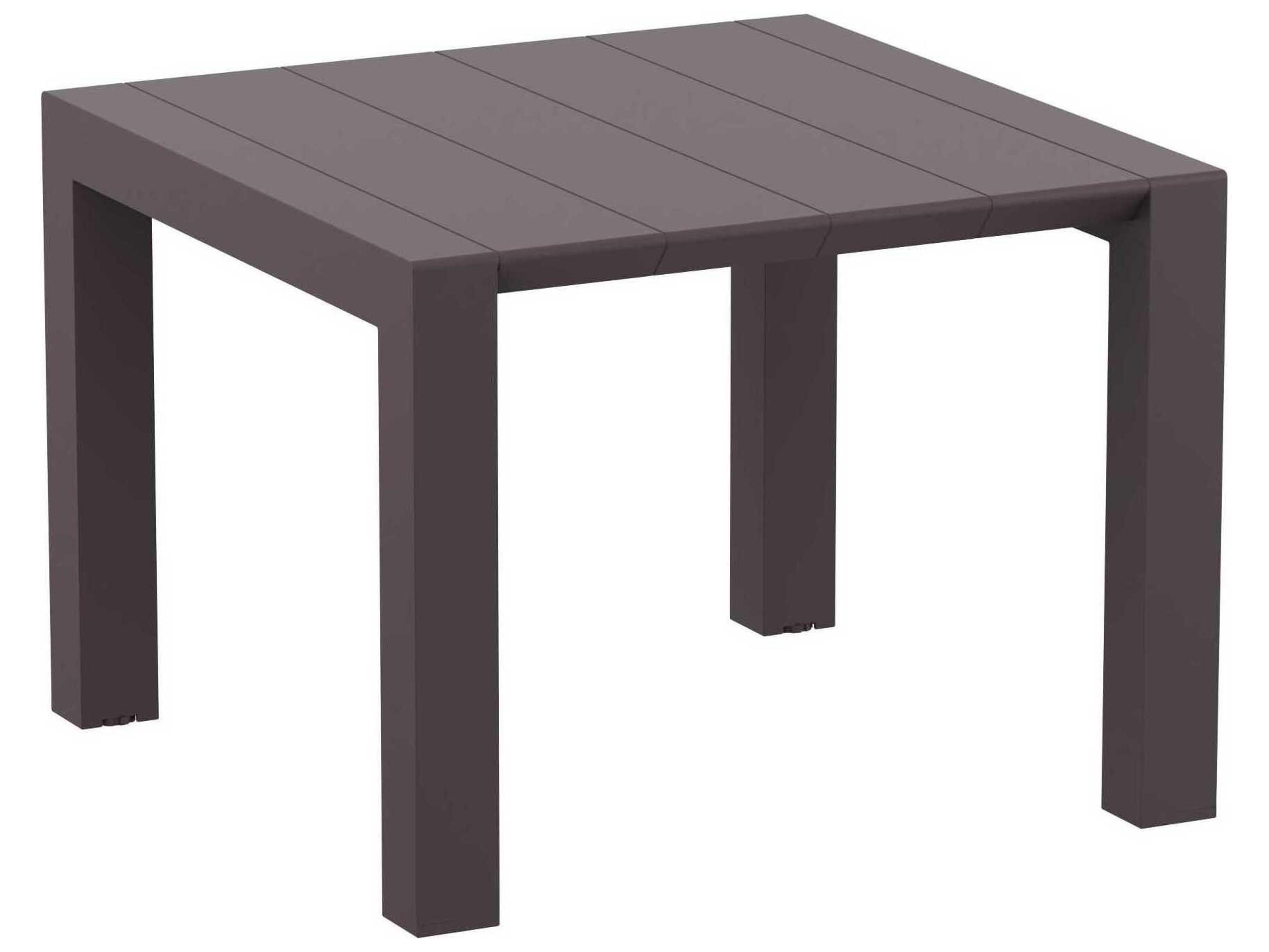 Vegas Wicker Brown Polypropylene Square Dining Table