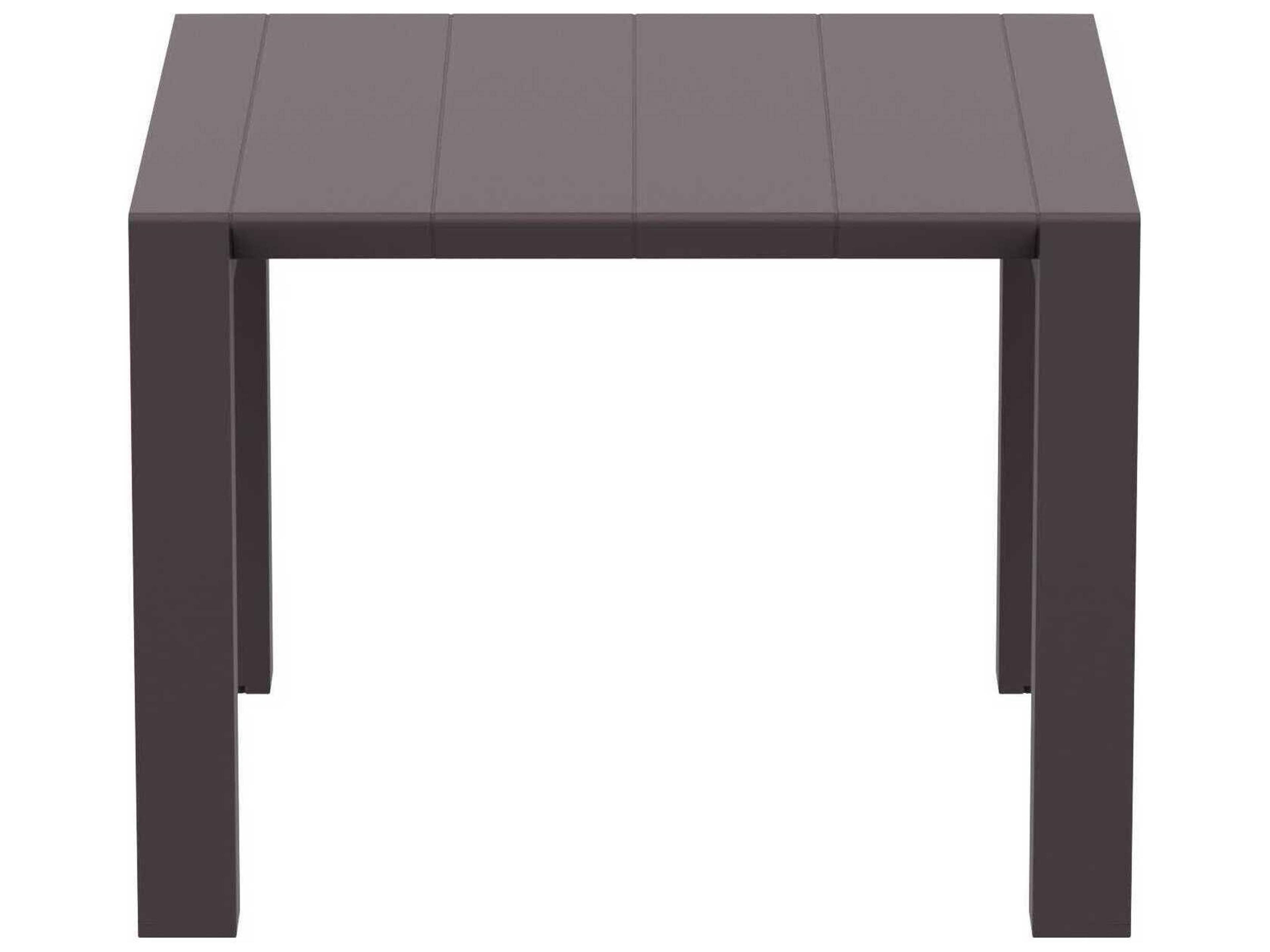Compamia Vegas Wicker Brown Polypropylene Square Dining Table