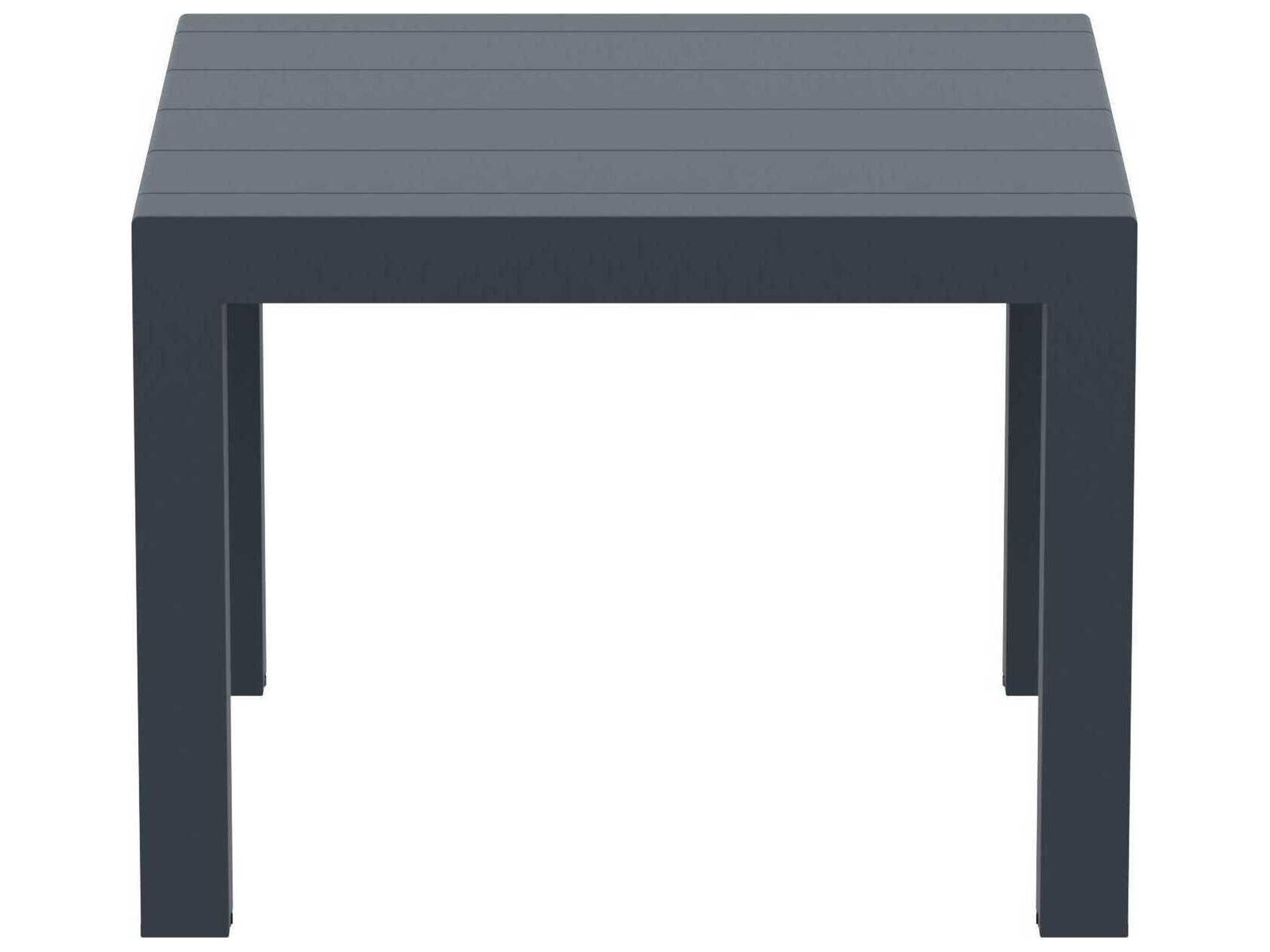 Compamia Vegas Wicker Dark Gray Polypropylene Square Dining Table