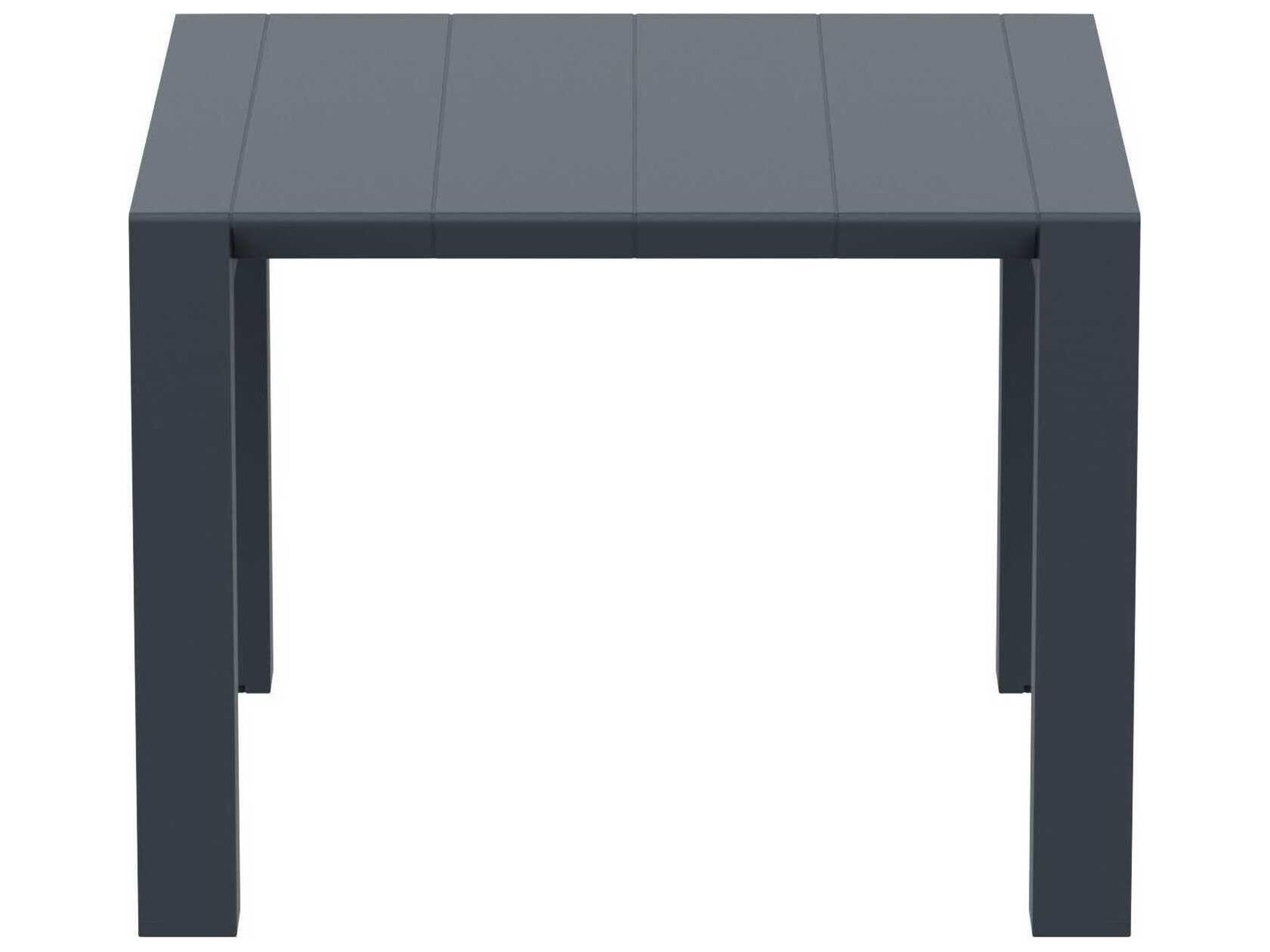 Compamia Vegas Wicker Dark Gray Polypropylene Square Dining Table