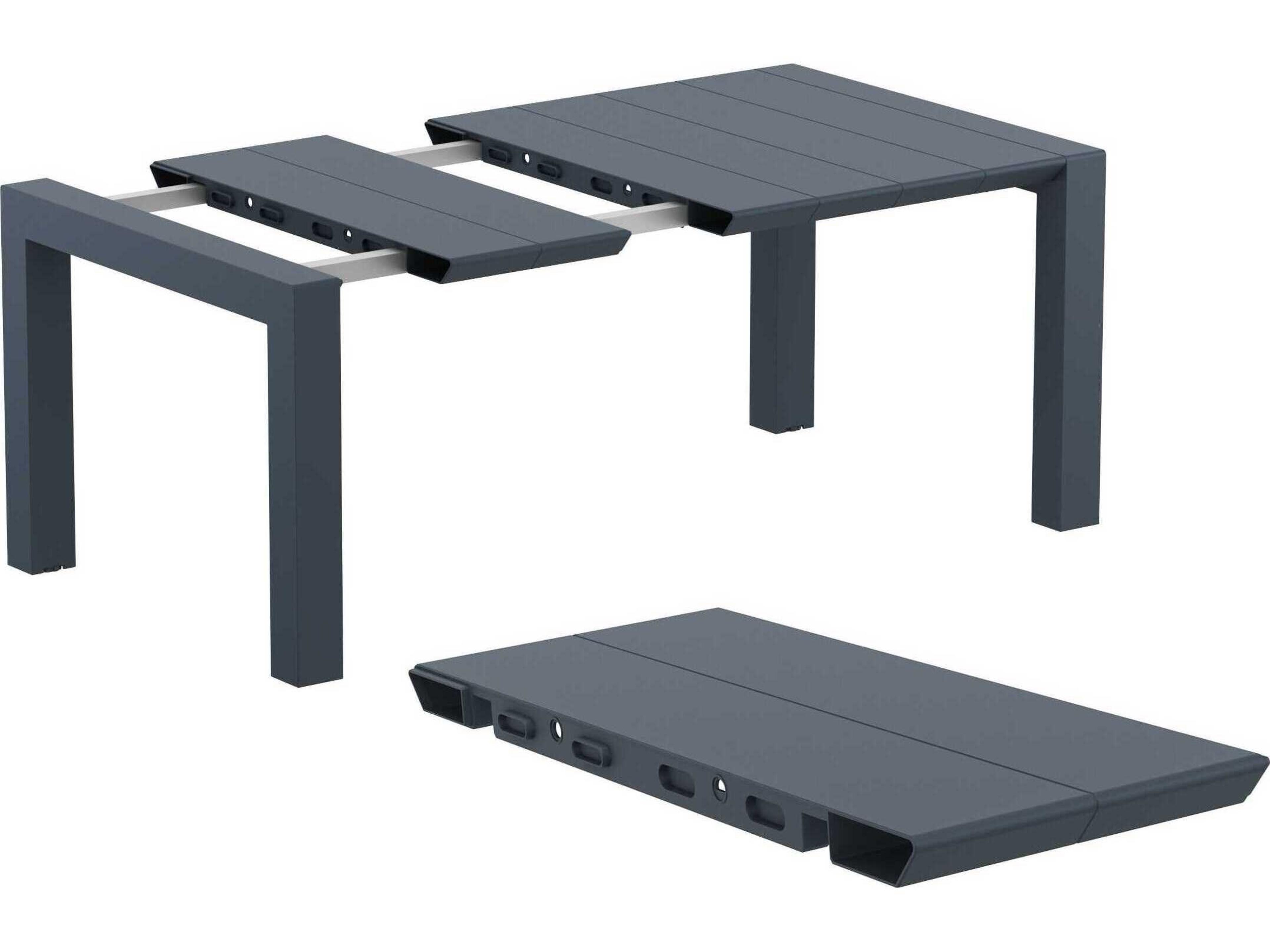 Compamia Vegas Wicker Dark Gray Polypropylene Square Dining Table