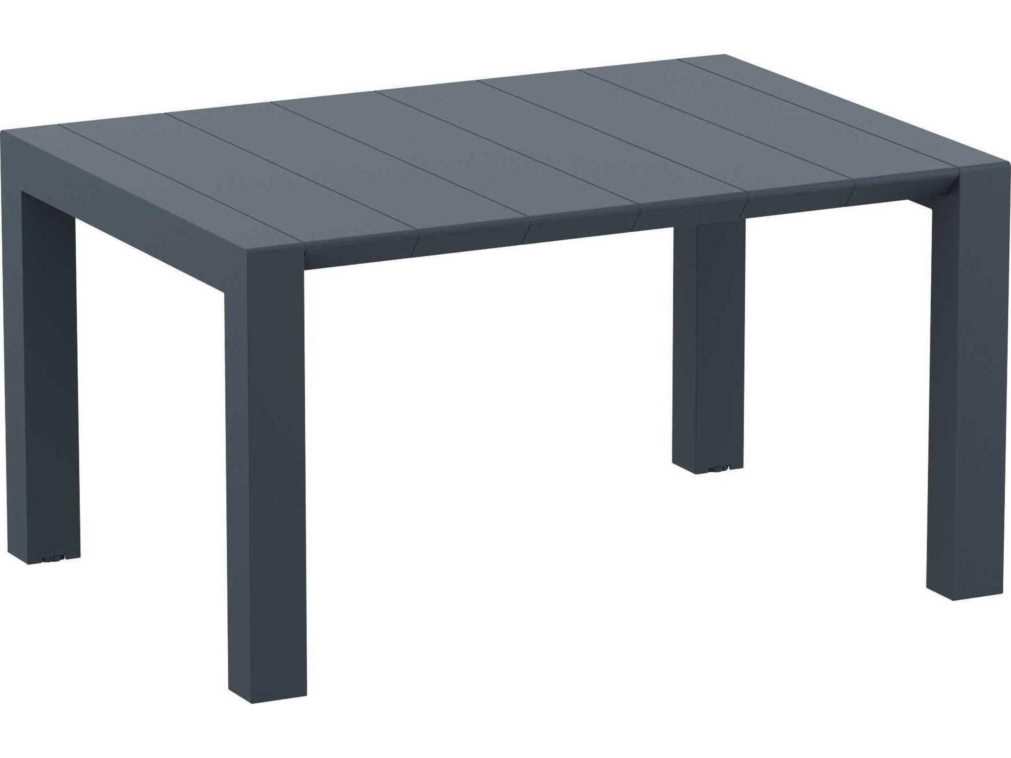Compamia Vegas Wicker Dark Gray Polypropylene Square Dining Table