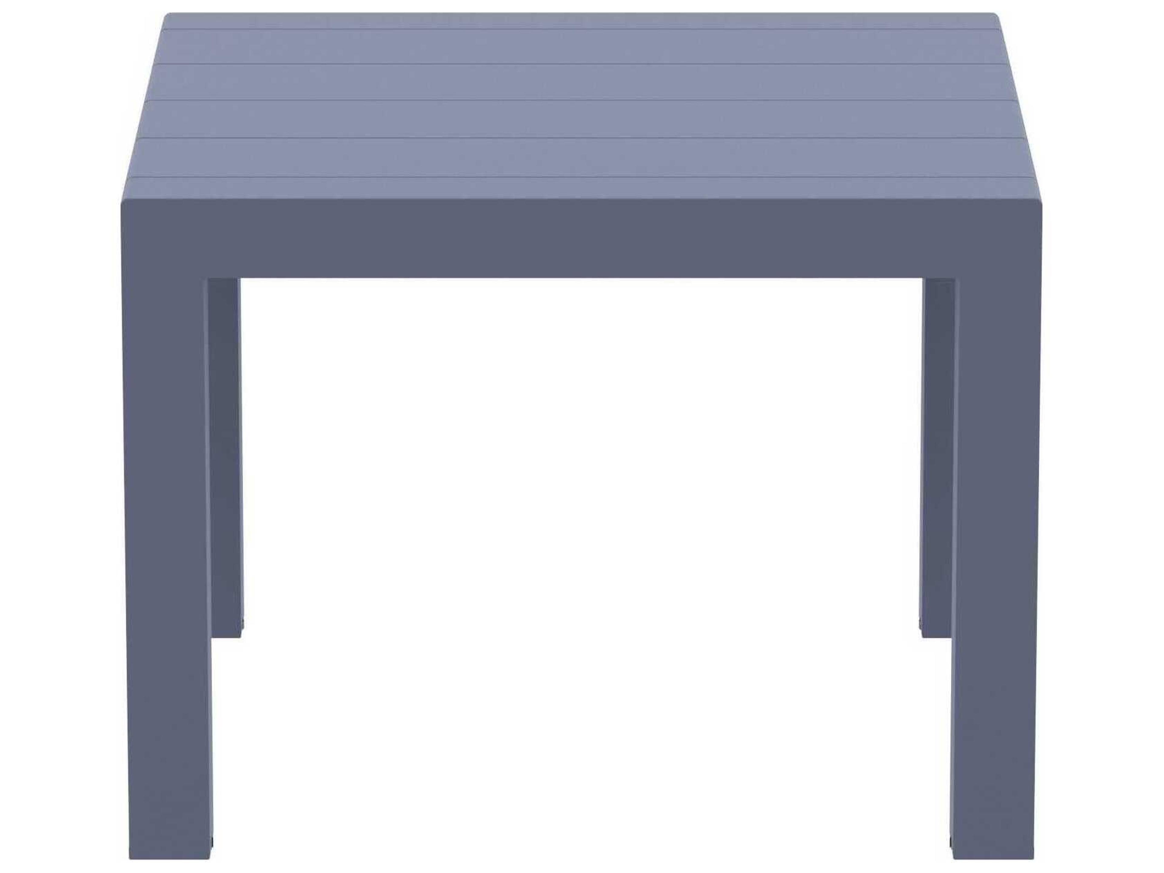 Compamia Vegas Dark Gray Polypropylene Square Dining Table