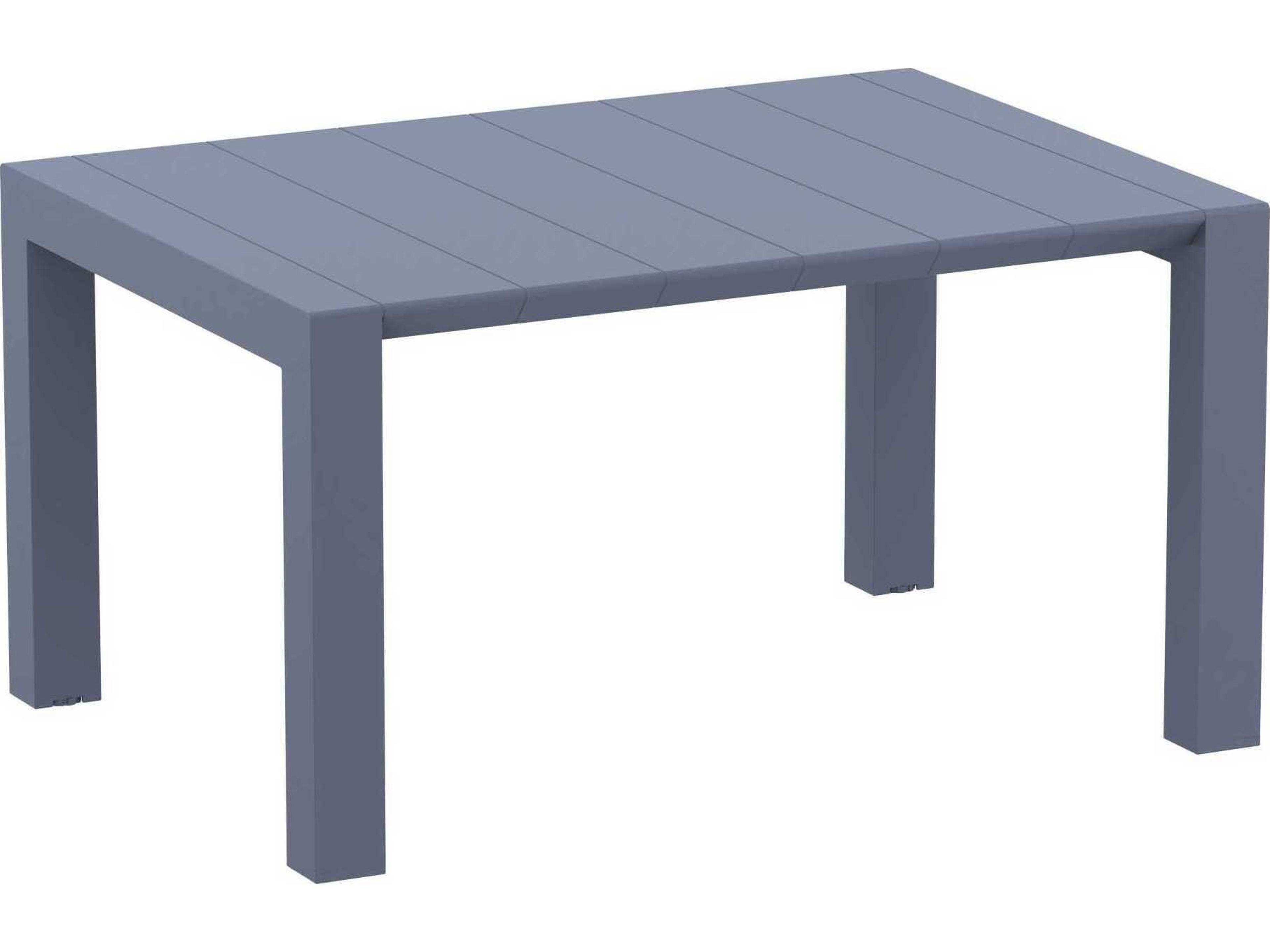 Compamia Vegas Dark Gray Polypropylene Square Dining Table