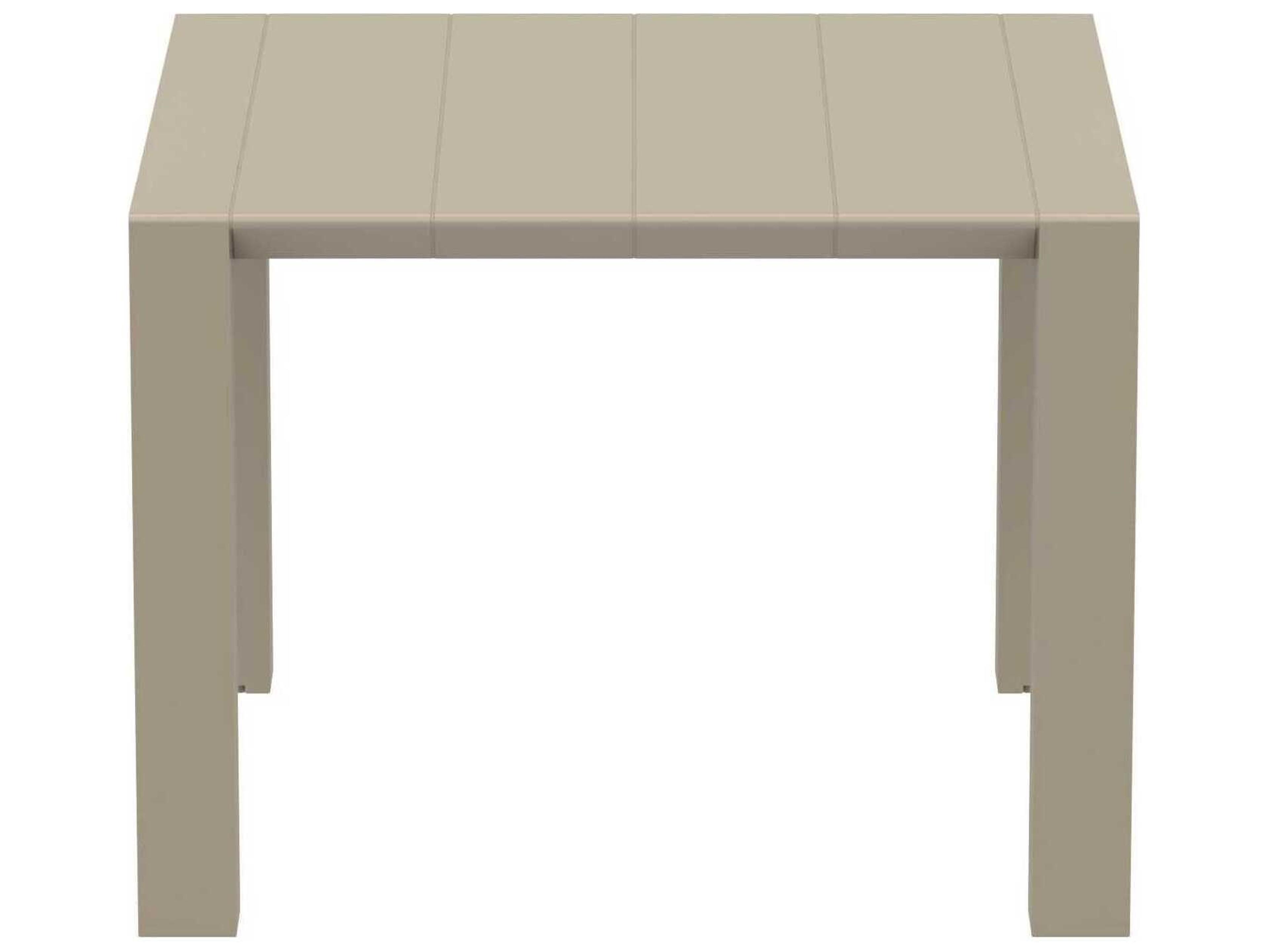 Compamia Vegas Taupe Polypropylene Square Dining Table