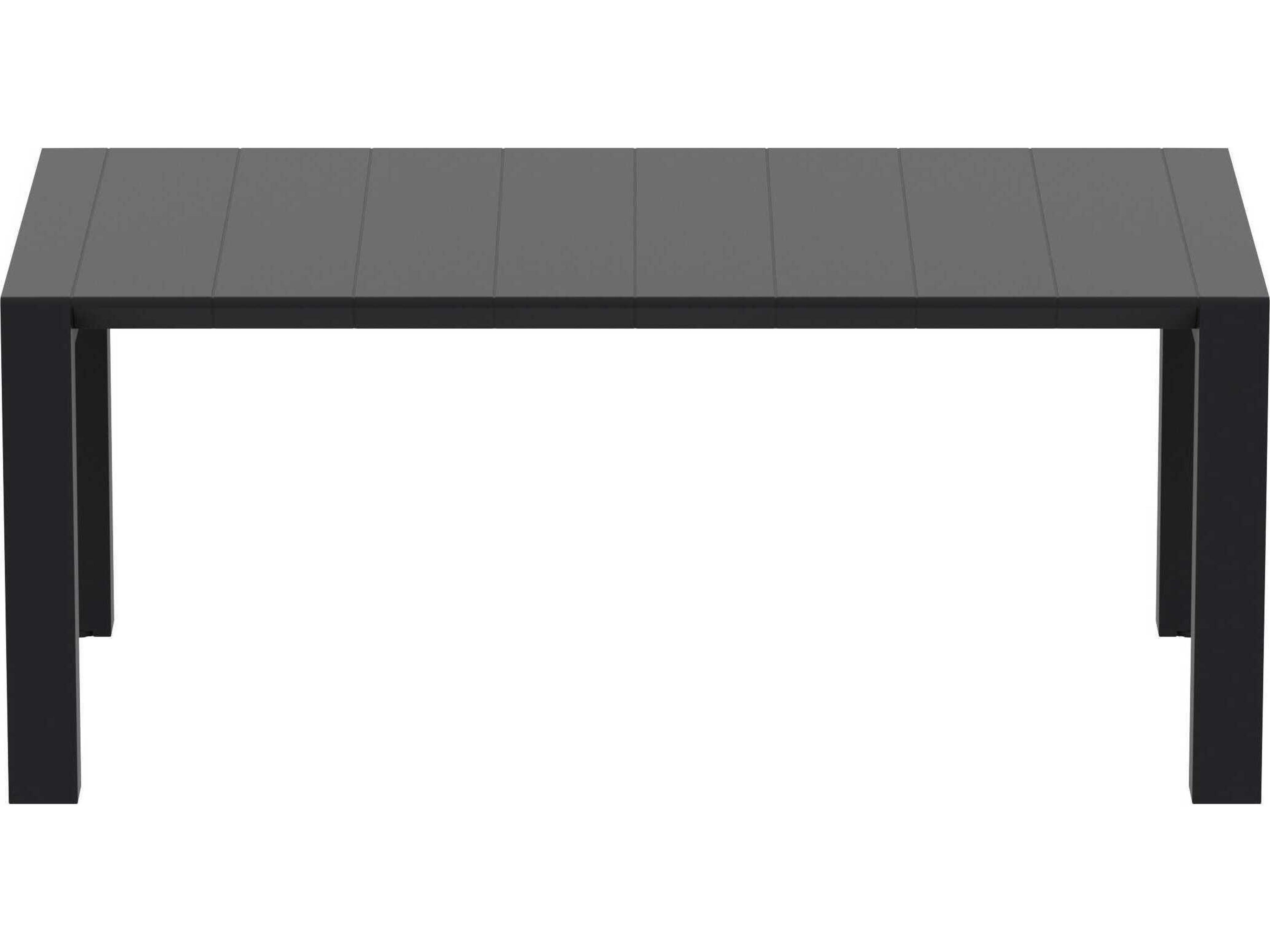Compamia Vegas Black Polypropylene Rectangular Dining Table