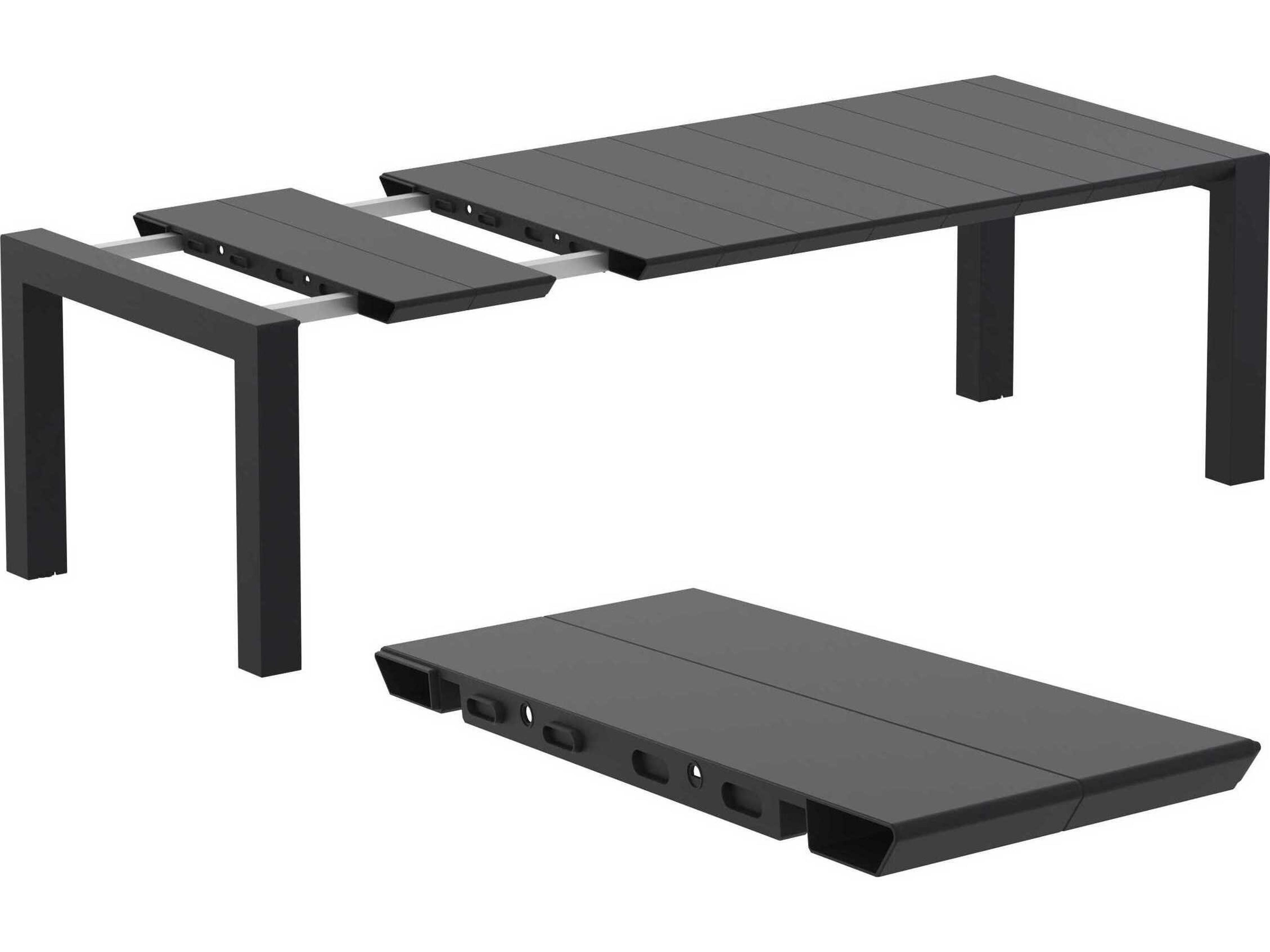Compamia Vegas Black Polypropylene Rectangular Dining Table