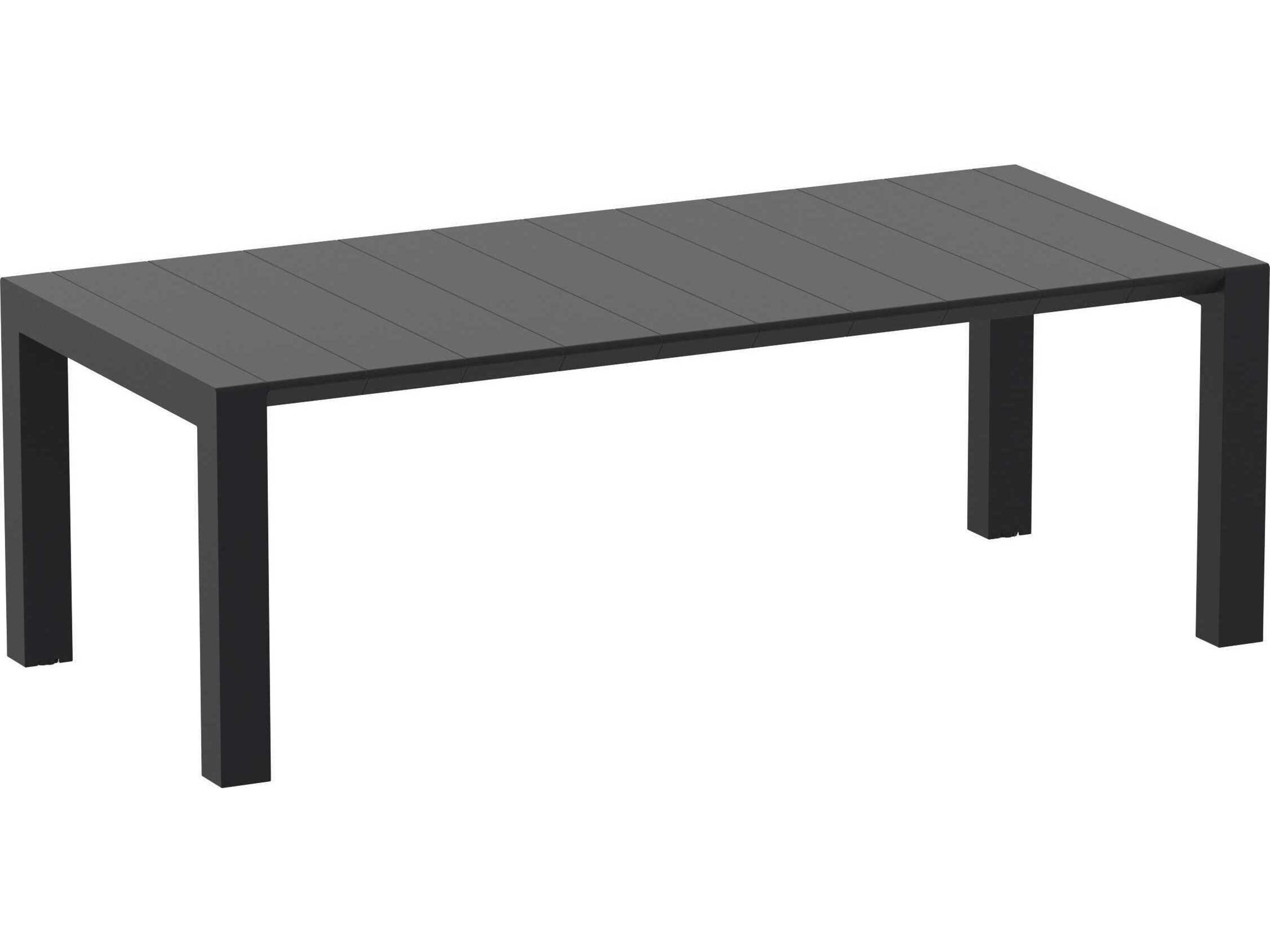 Compamia Vegas Black Polypropylene Rectangular Dining Table