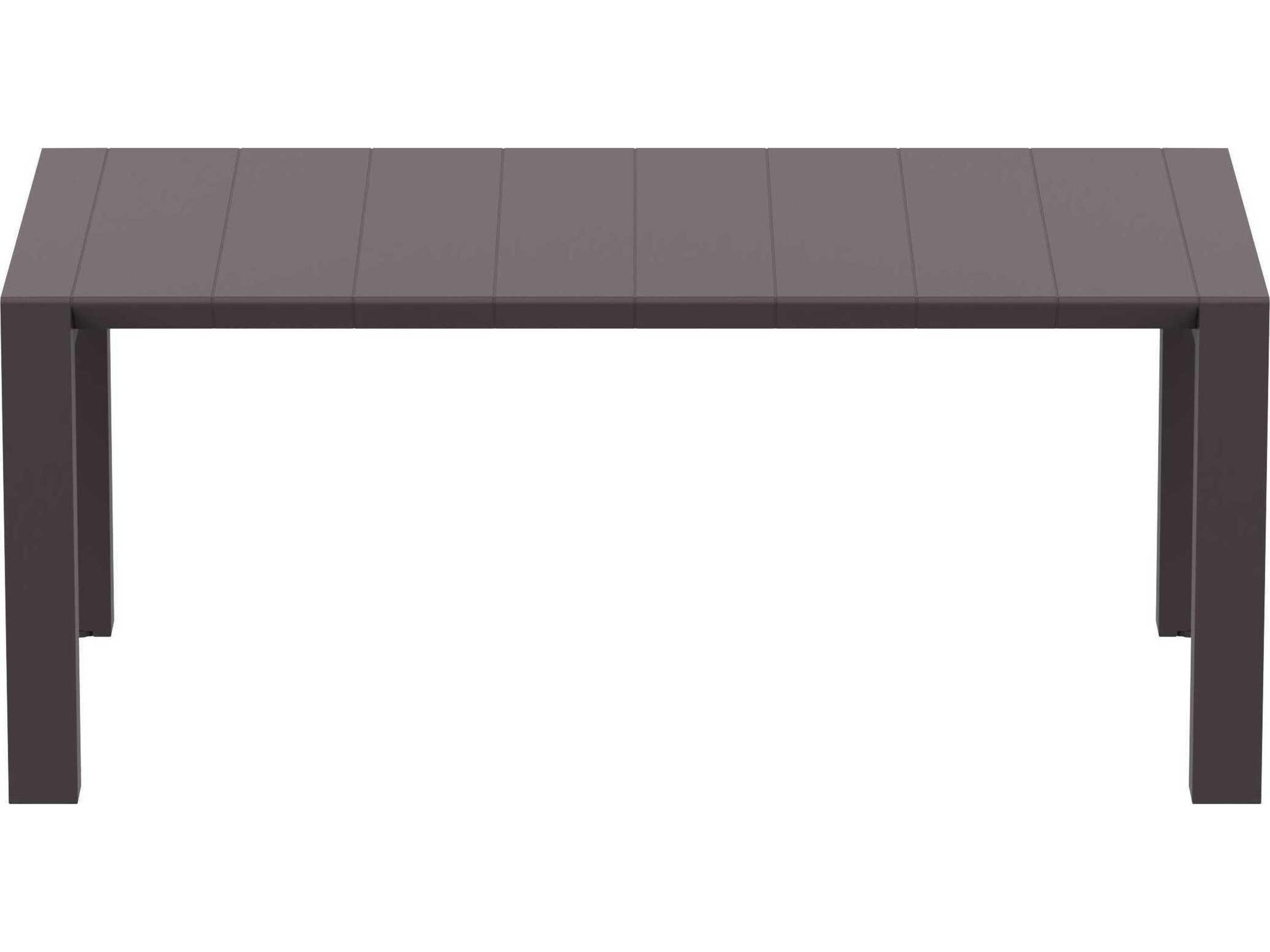 Compamia Vegas Wicker Brown Polypropylene Rectangular Dining Table