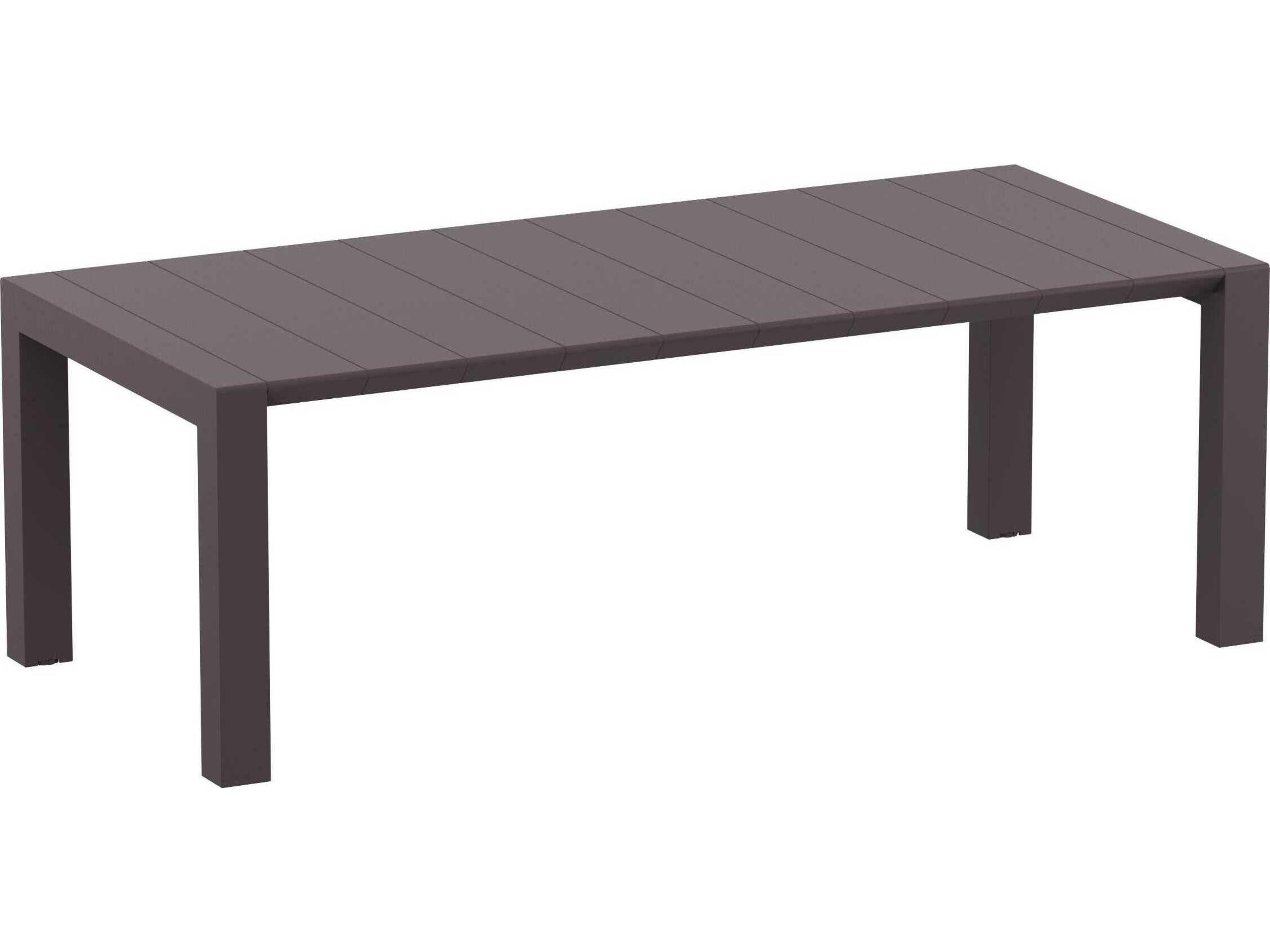 Compamia Vegas Wicker Brown Polypropylene Rectangular Dining Table