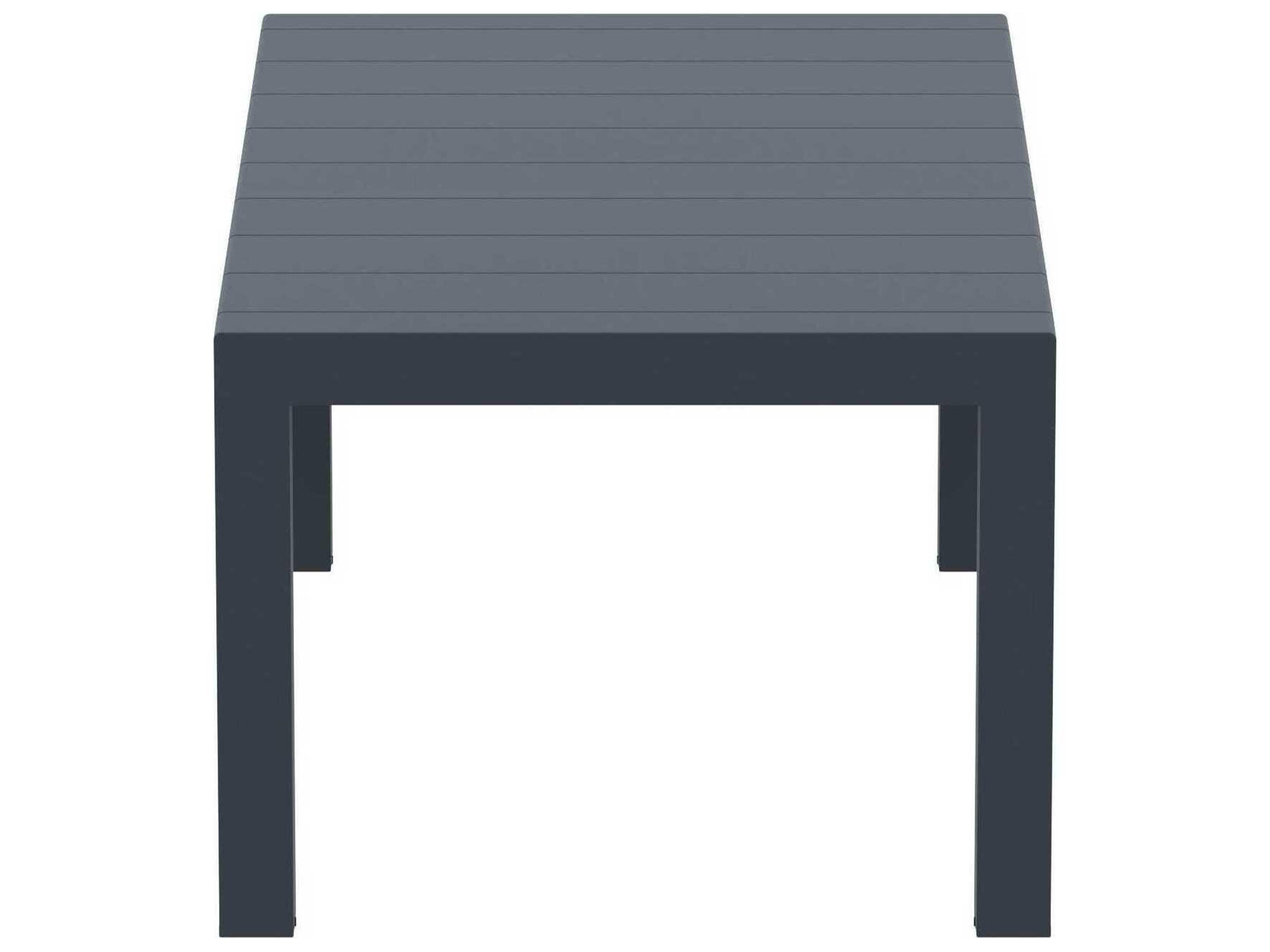 Compamia Vegas Wicker Dark Gray Polypropylene Rectangular Dining Table
