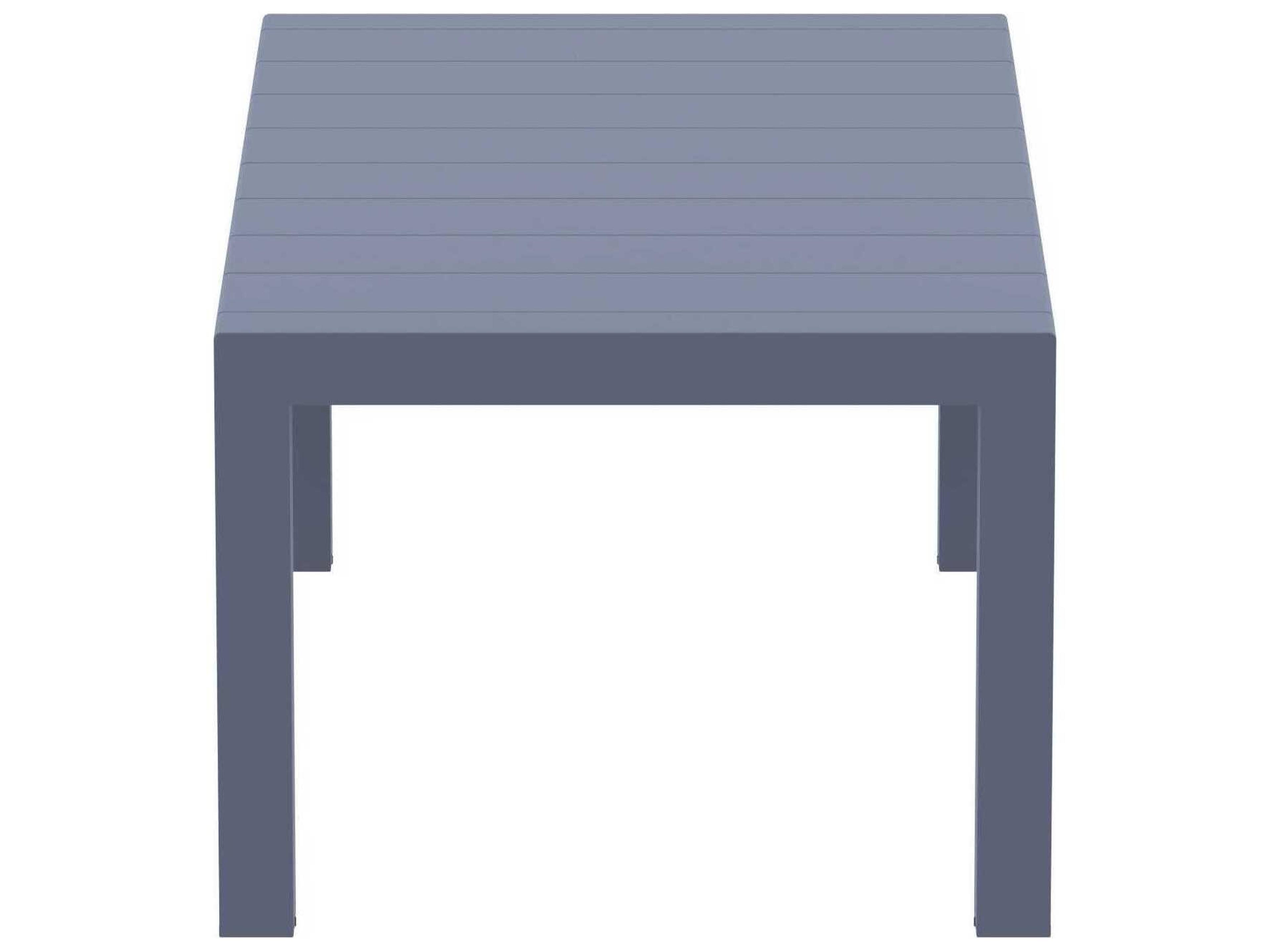 Compamia Vegas Dark Gray Polypropylene Rectangular Dining Table