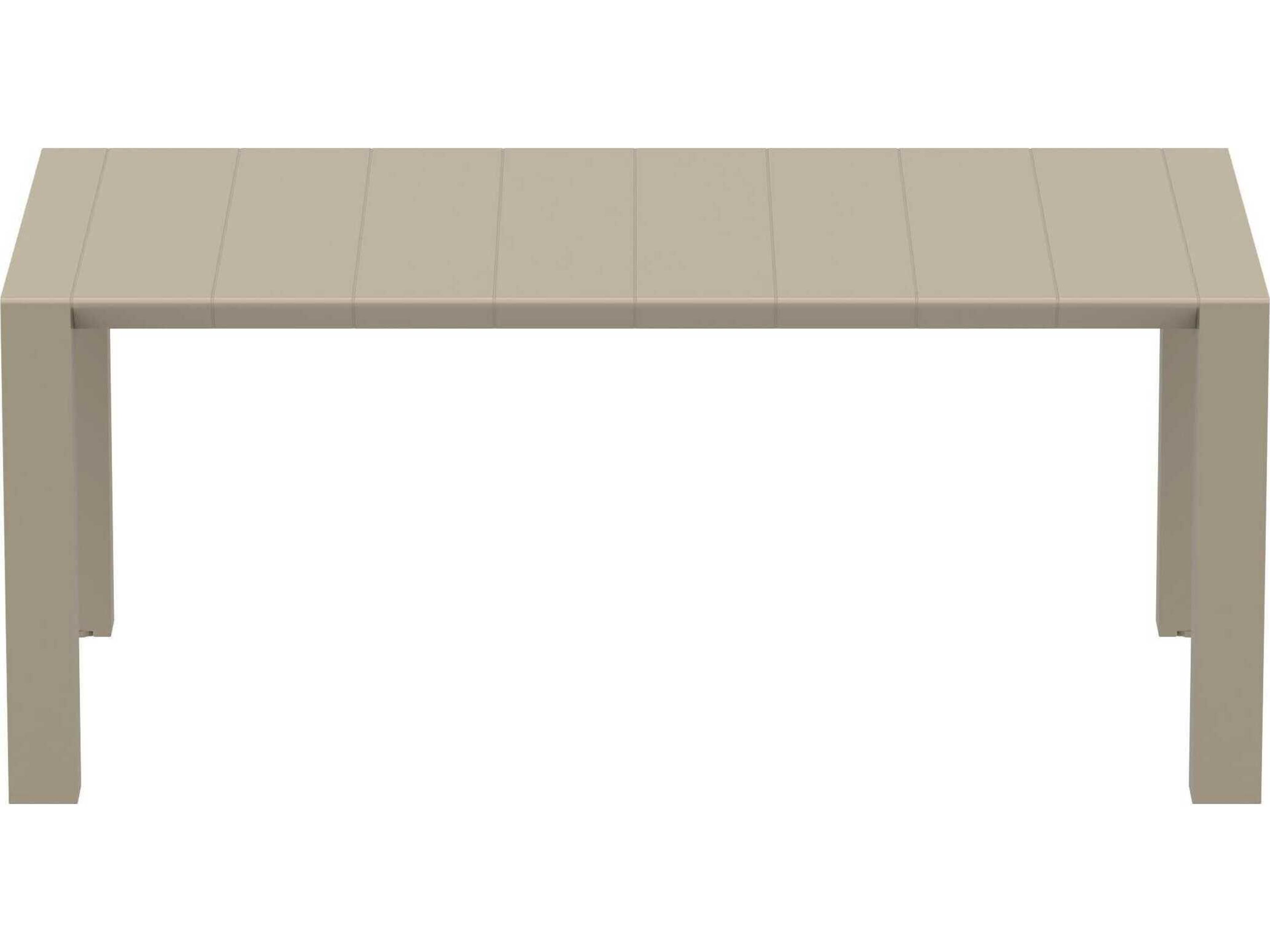 Compamia Vegas Taupe Polypropylene Rectangular Dining Table