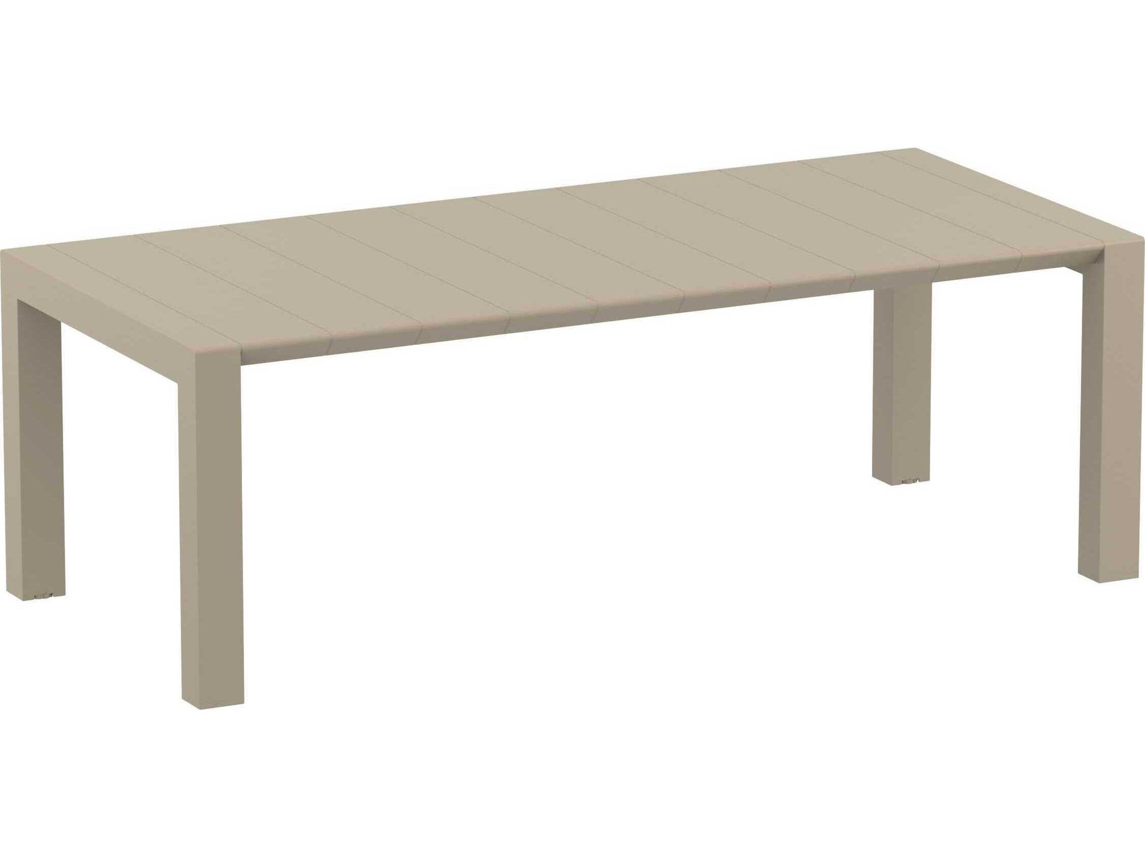 Compamia Vegas Taupe Polypropylene Rectangular Dining Table