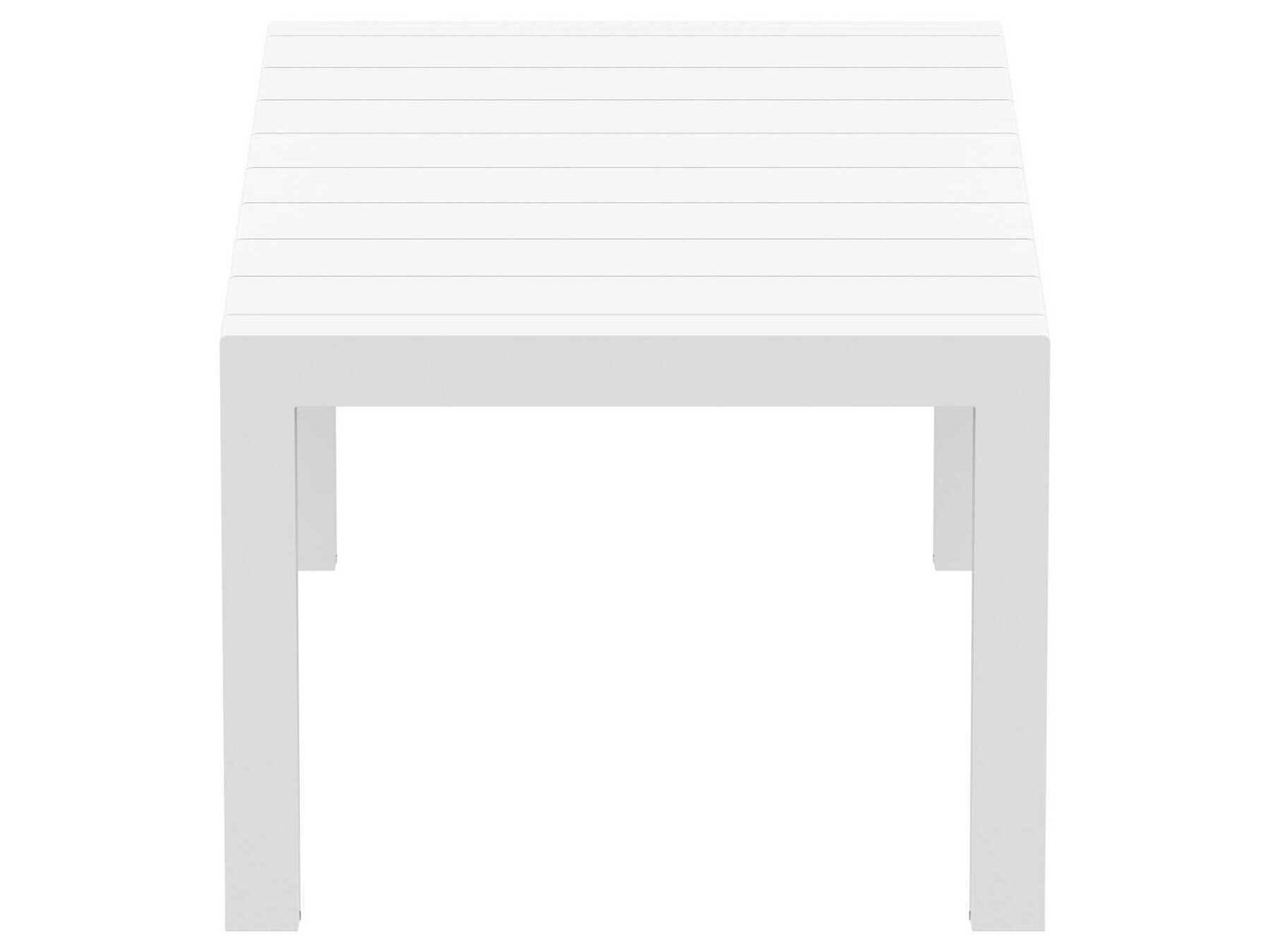 Compamia Vegas Wicker White Polypropylene Rectangular Dining Table