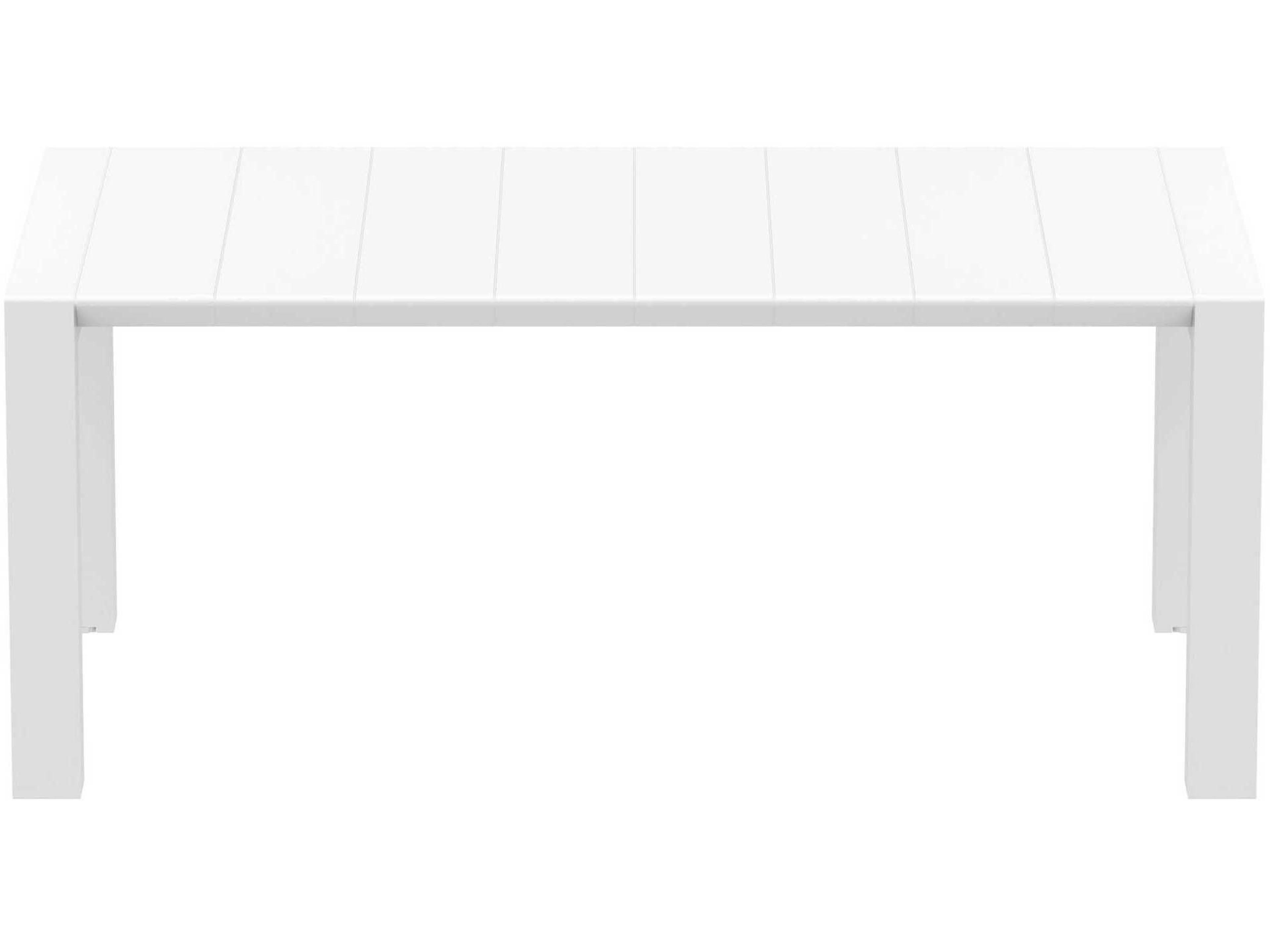 Compamia Vegas White Polypropylene Rectangular Dining Table