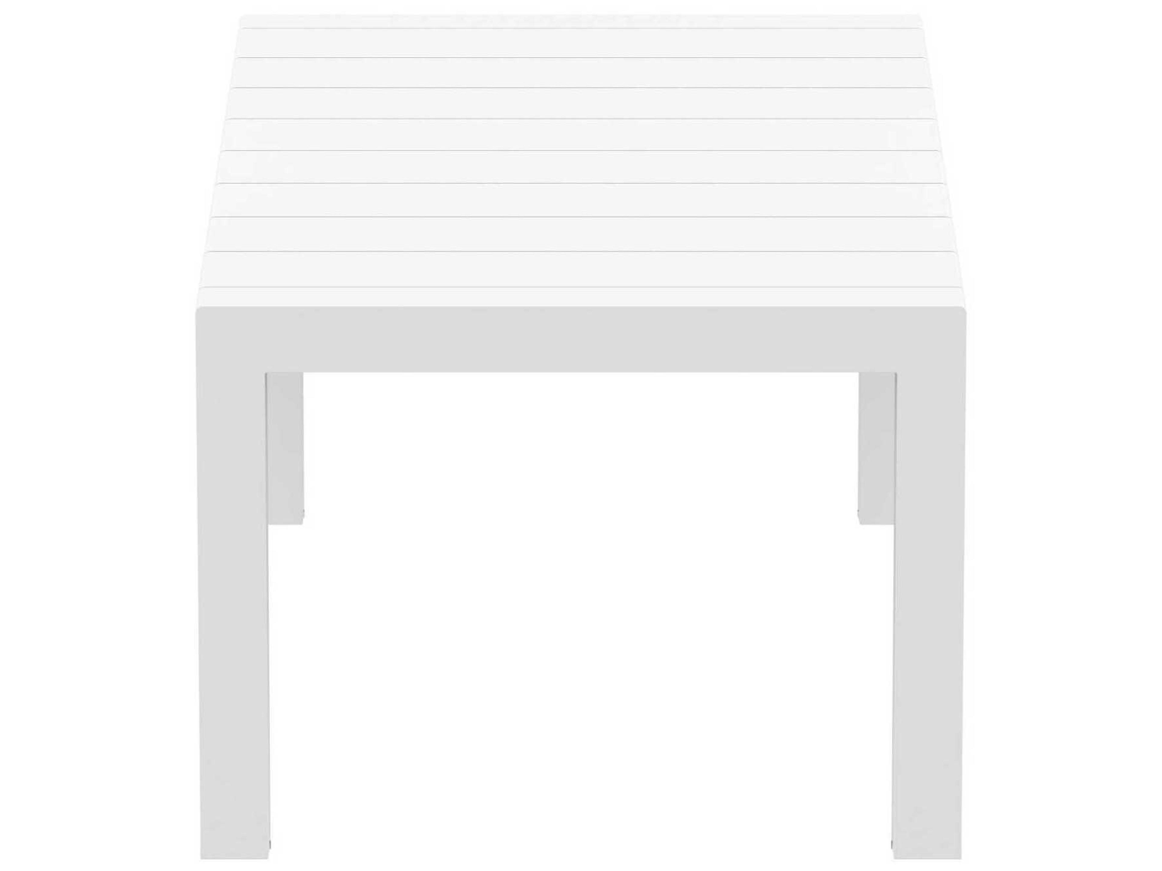 Compamia Vegas White Polypropylene Rectangular Dining Table