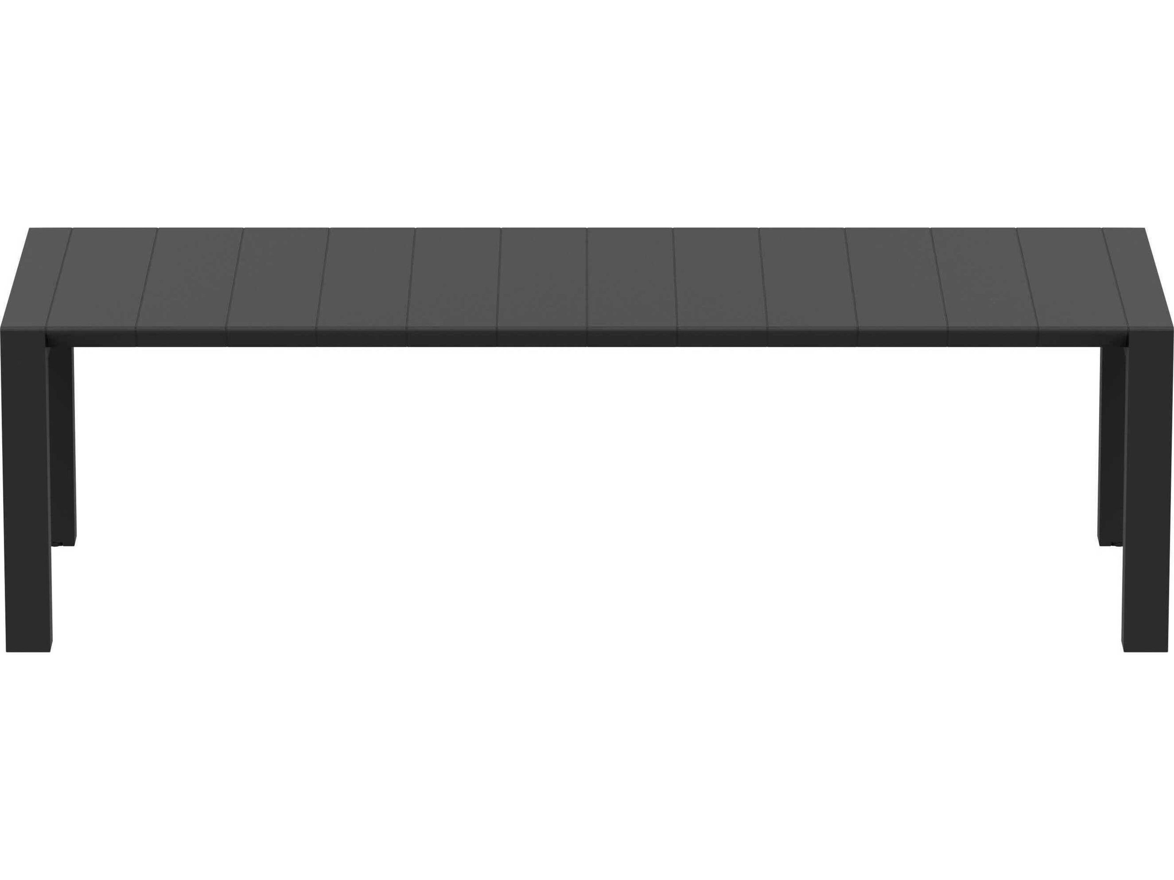 Compamia Vegas Black Polypropylene Rectangular Dining Table