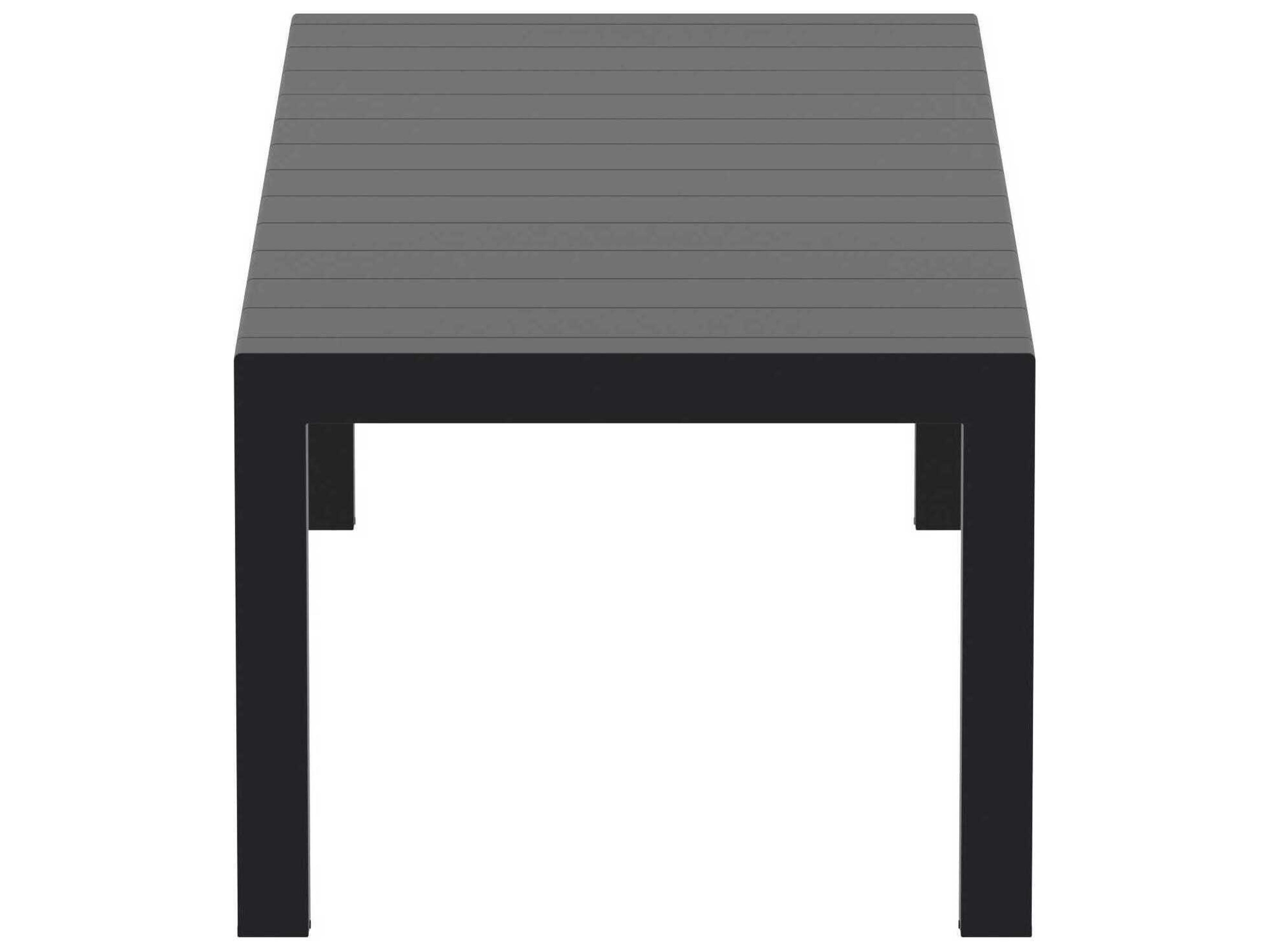 Compamia Vegas Black Polypropylene Rectangular Dining Table