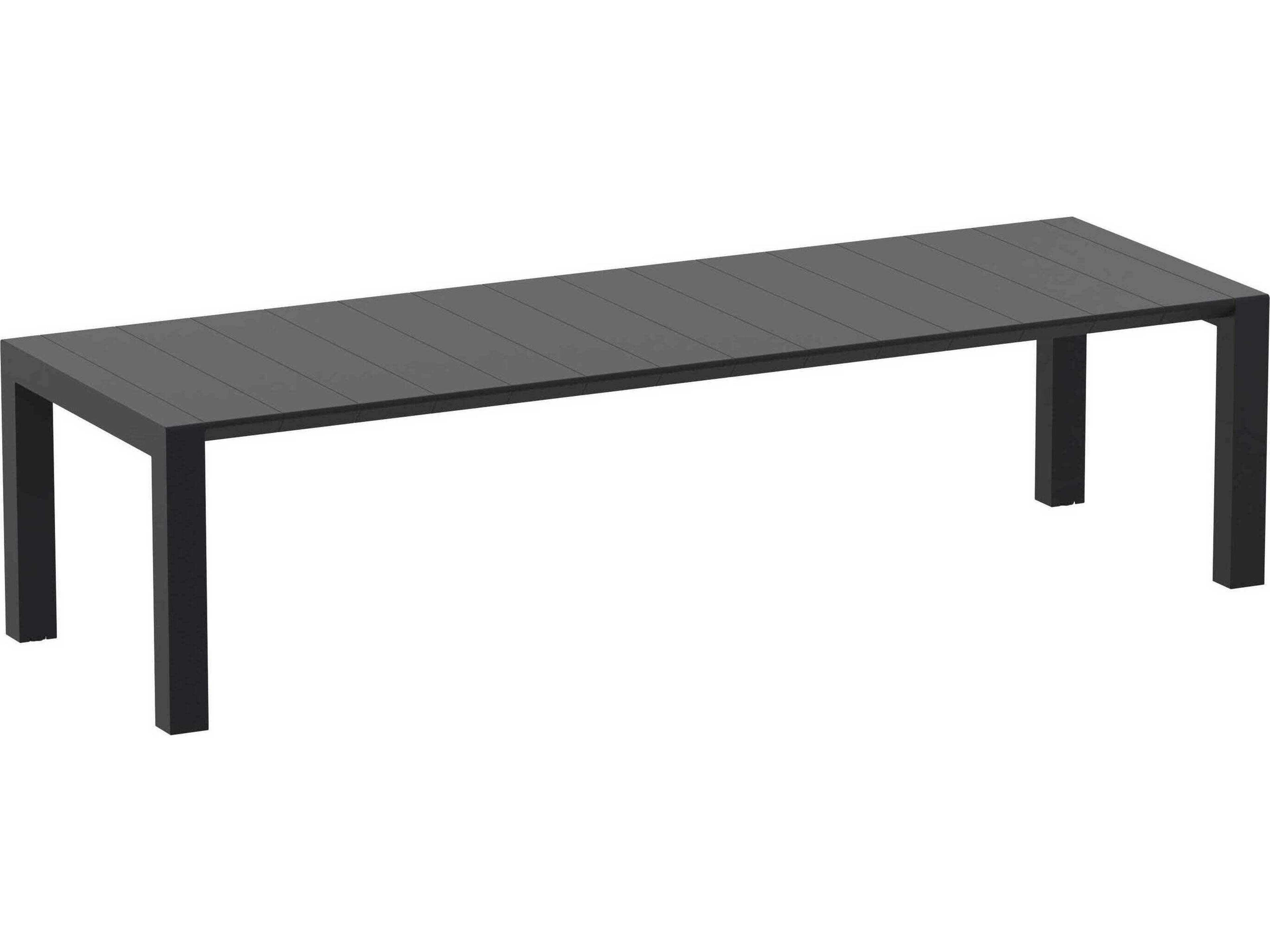 Compamia Vegas Black Polypropylene Rectangular Dining Table