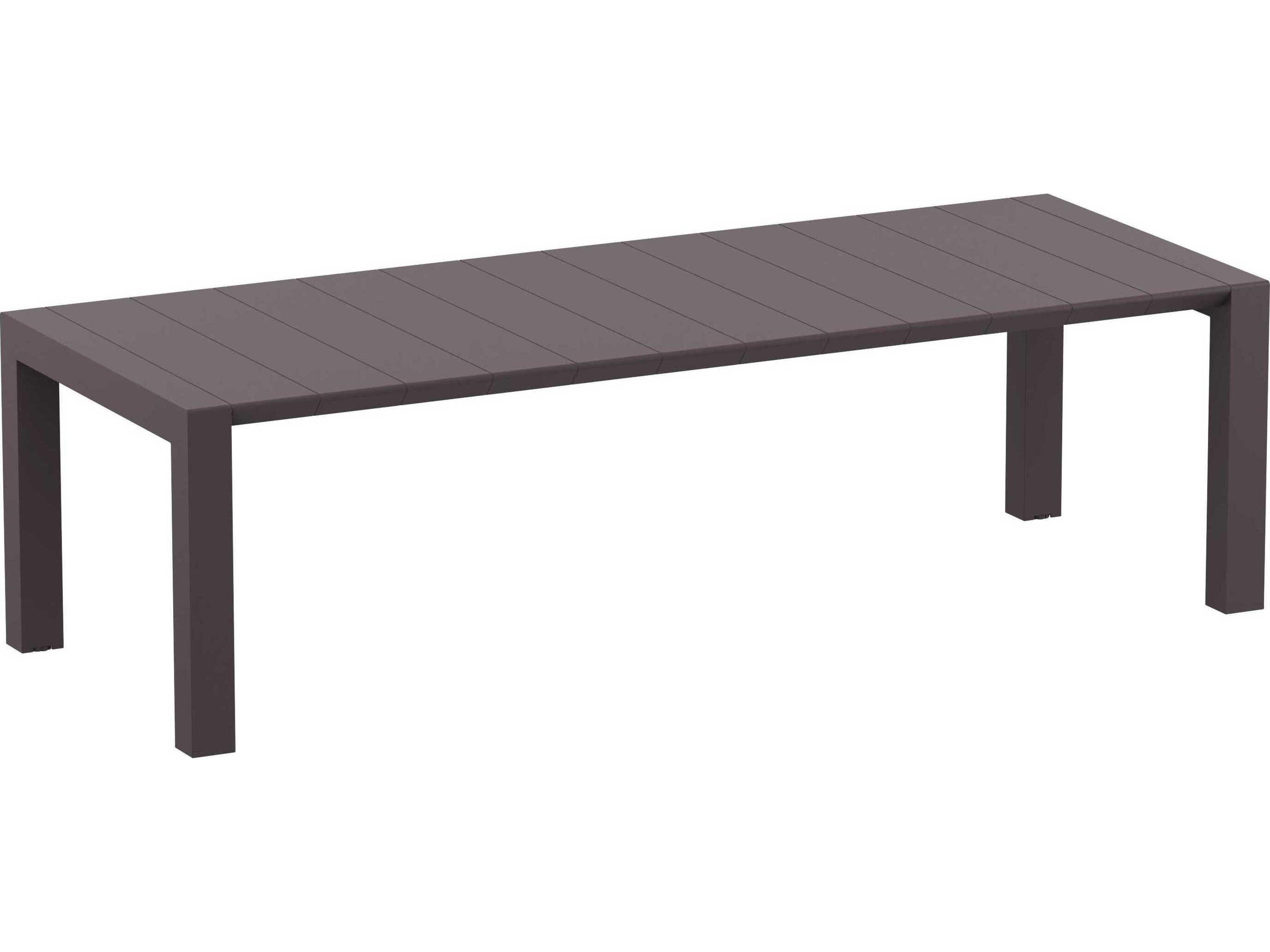 Vegas Wicker Brown Polypropylene Rectangular Dining Table
