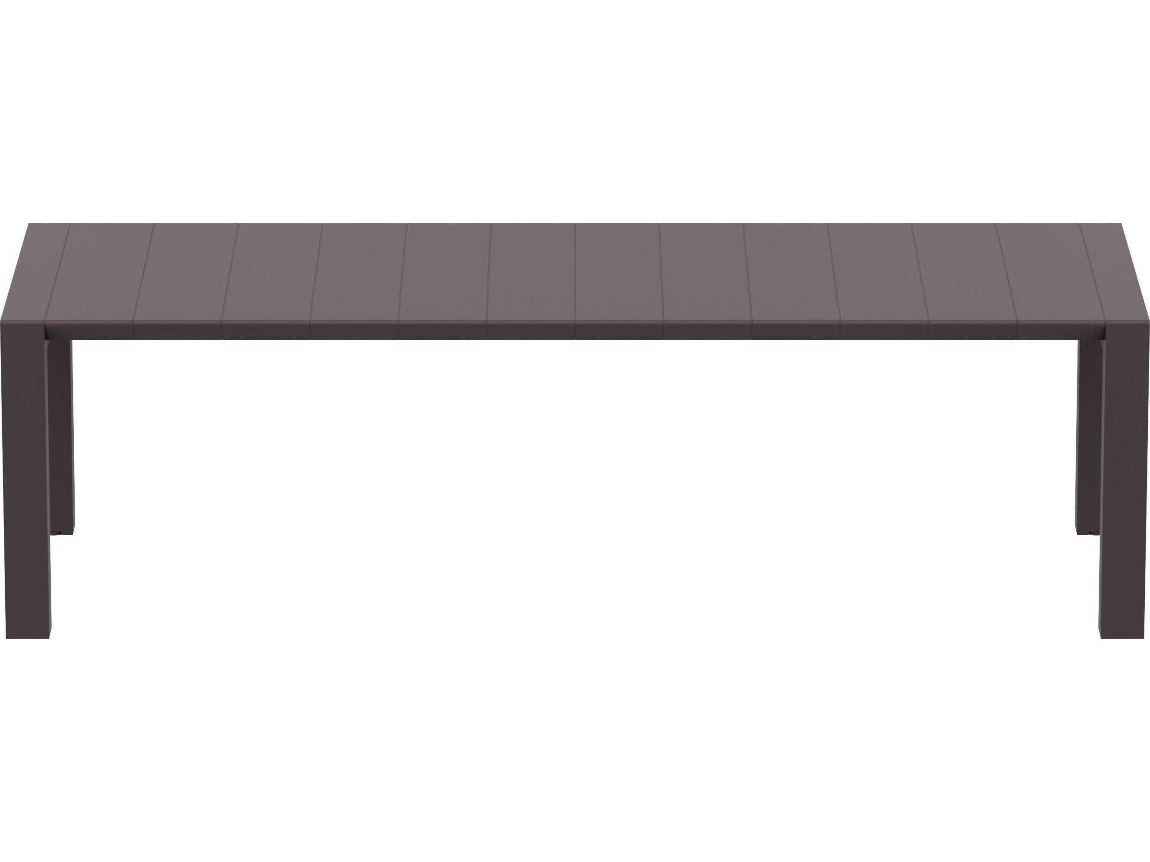 Compamia Vegas Wicker Brown Polypropylene Rectangular Dining Table