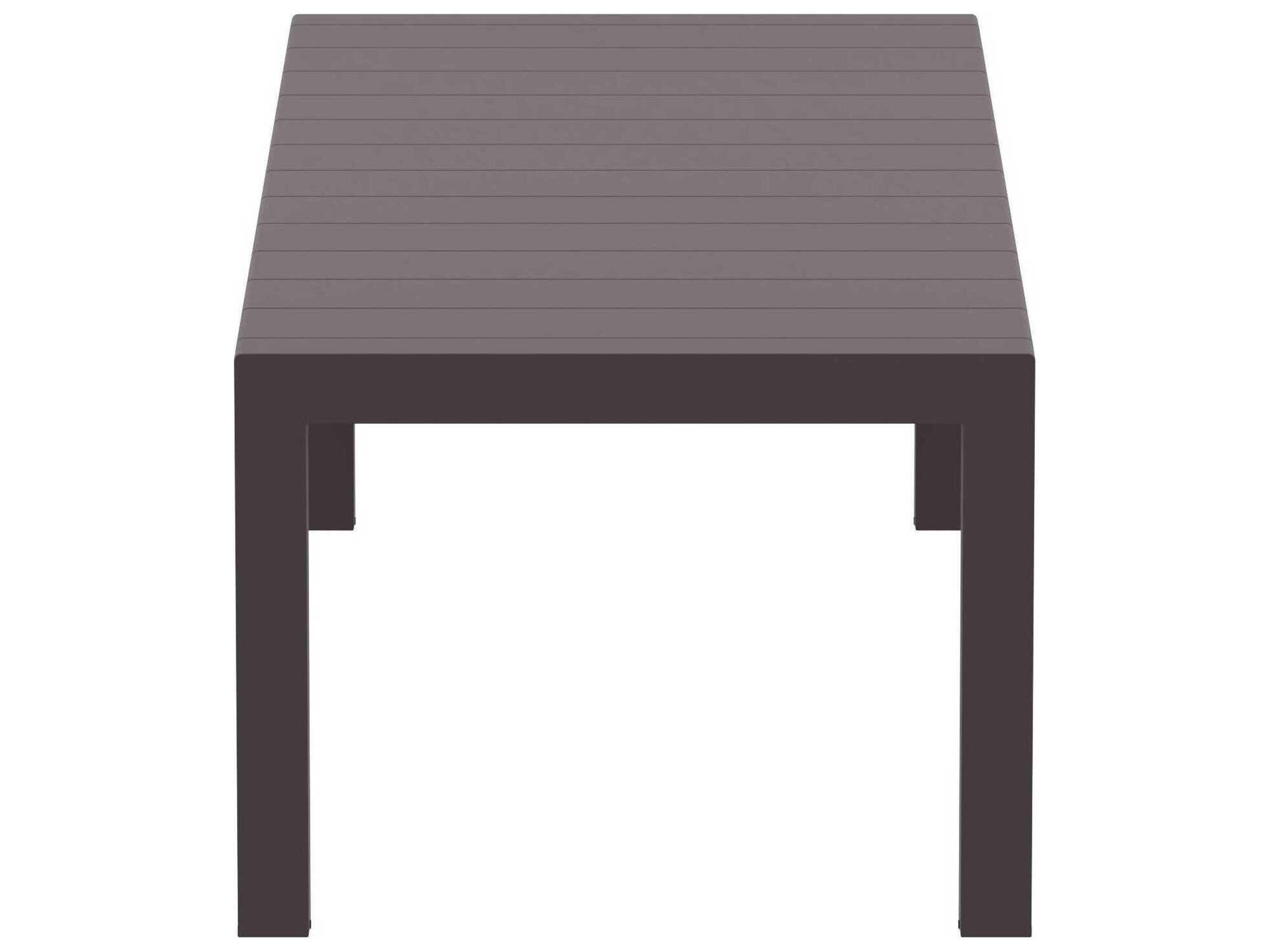 Compamia Vegas Wicker Brown Polypropylene Rectangular Dining Table