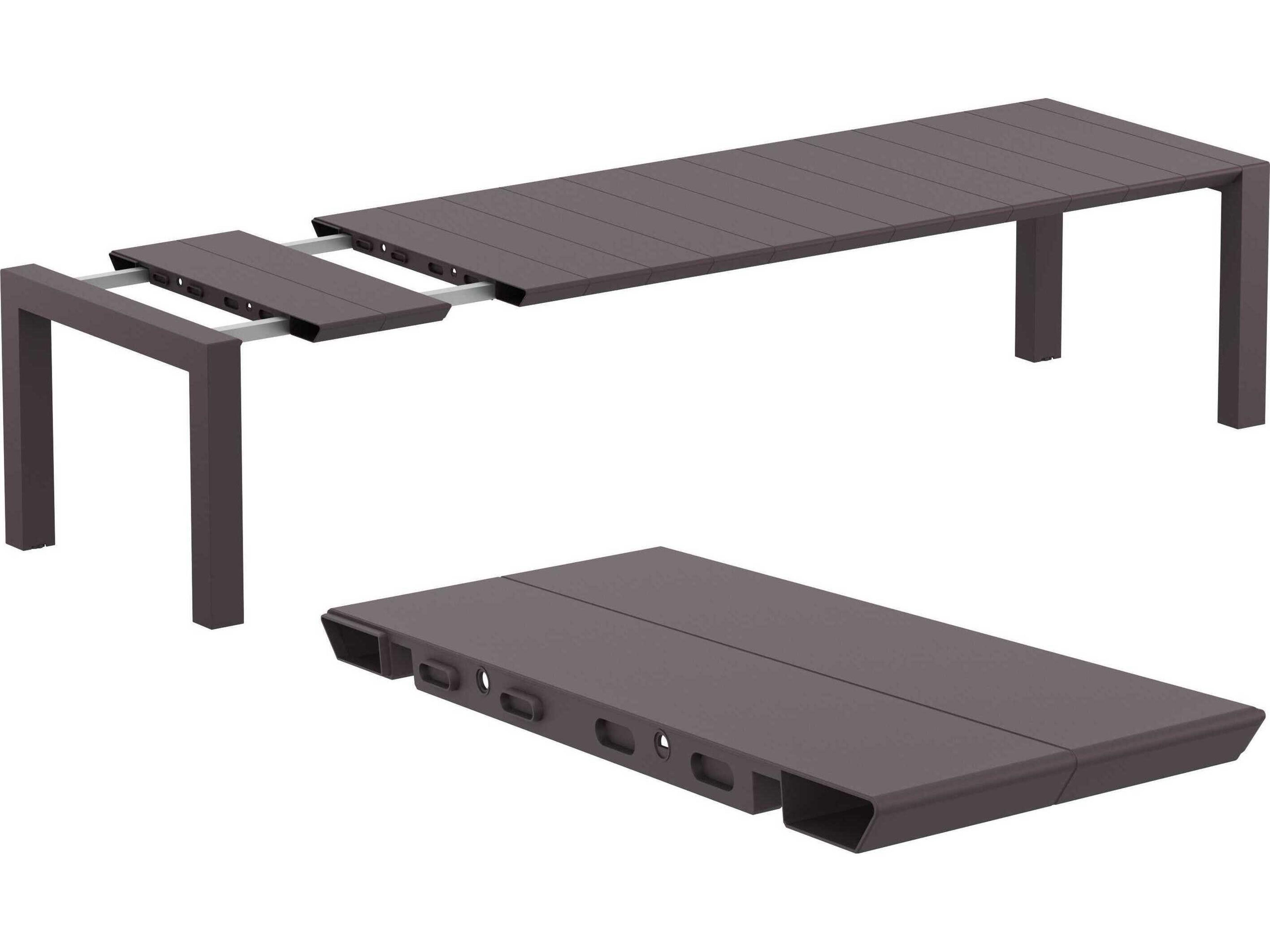 Compamia Vegas Wicker Brown Polypropylene Rectangular Dining Table