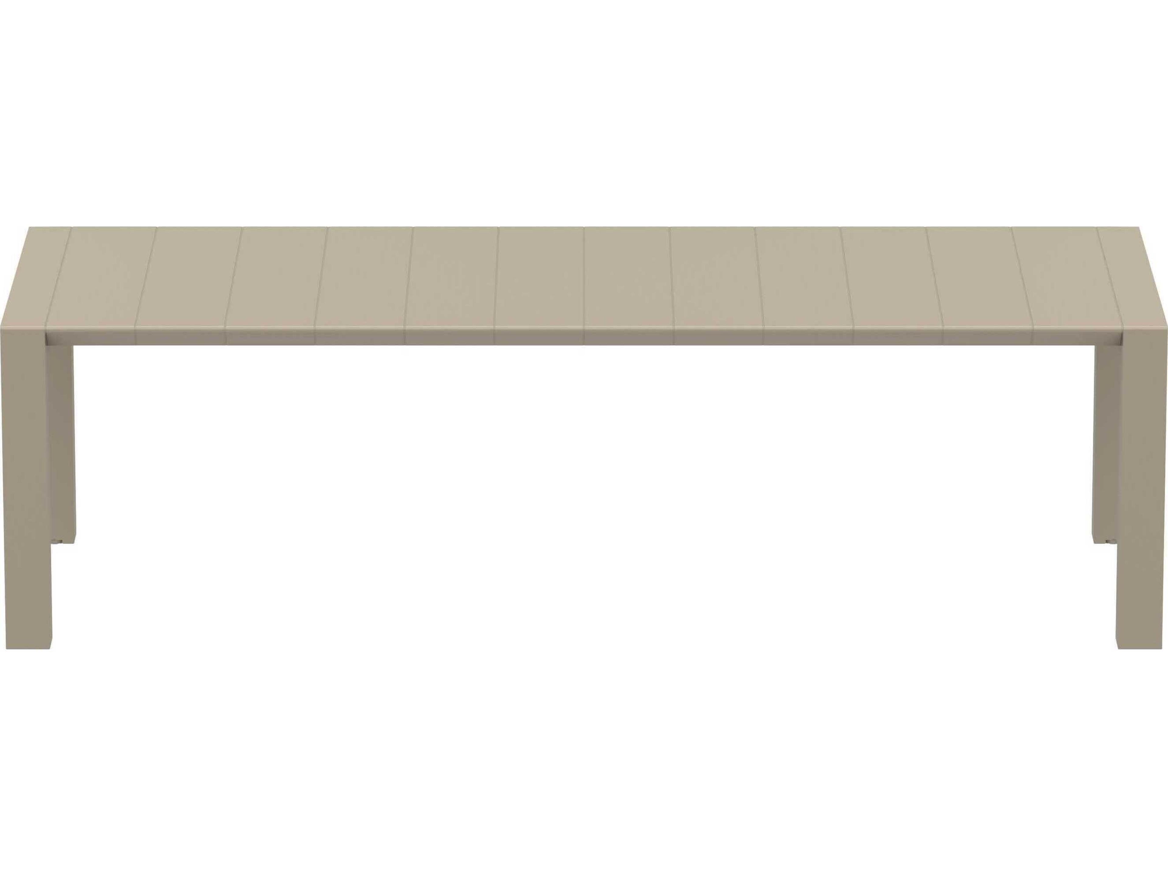 Compamia Vegas Taupe Polypropylene Rectangular Dining Table