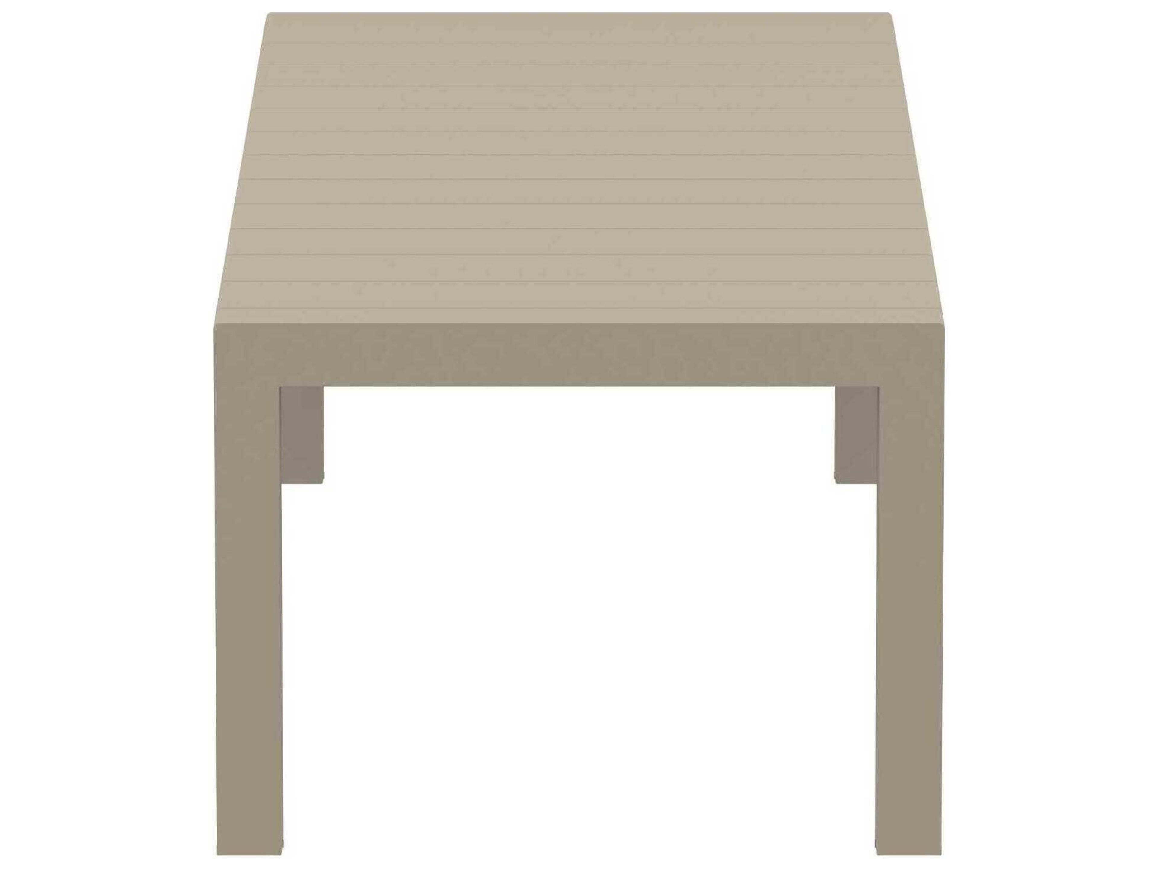 Compamia Vegas Taupe Polypropylene Rectangular Dining Table