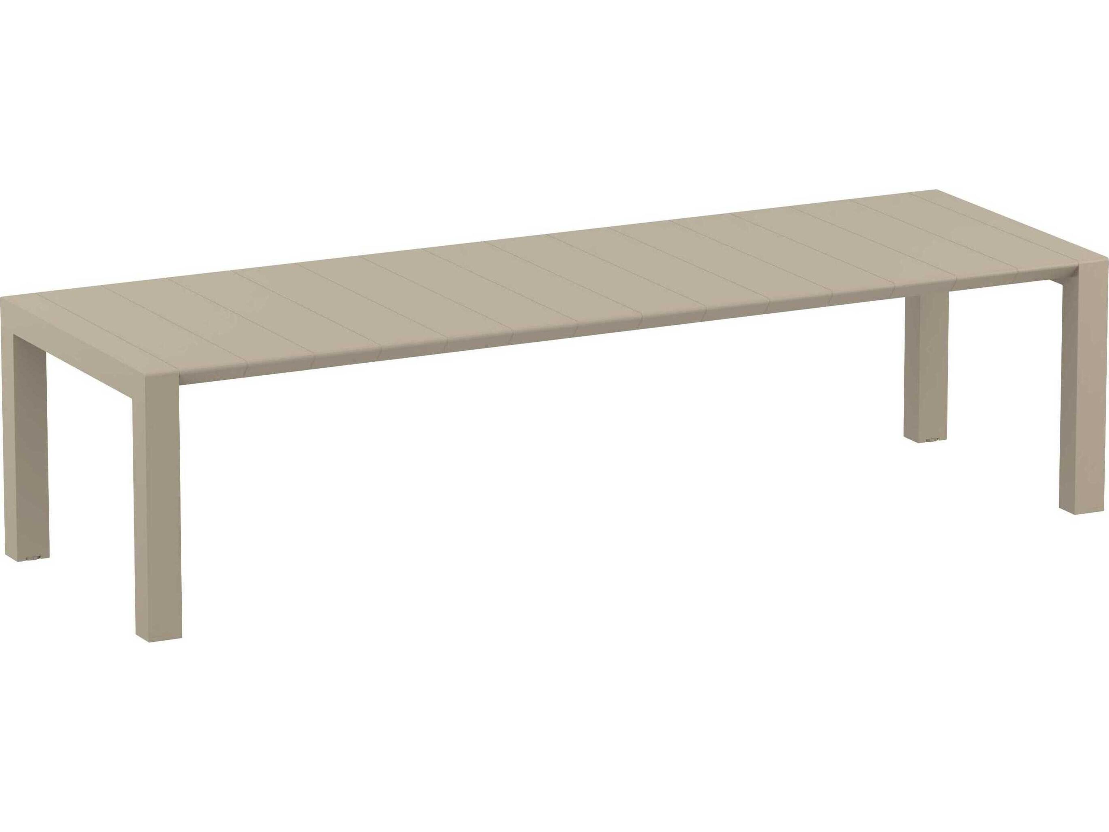 Compamia Vegas Taupe Polypropylene Rectangular Dining Table