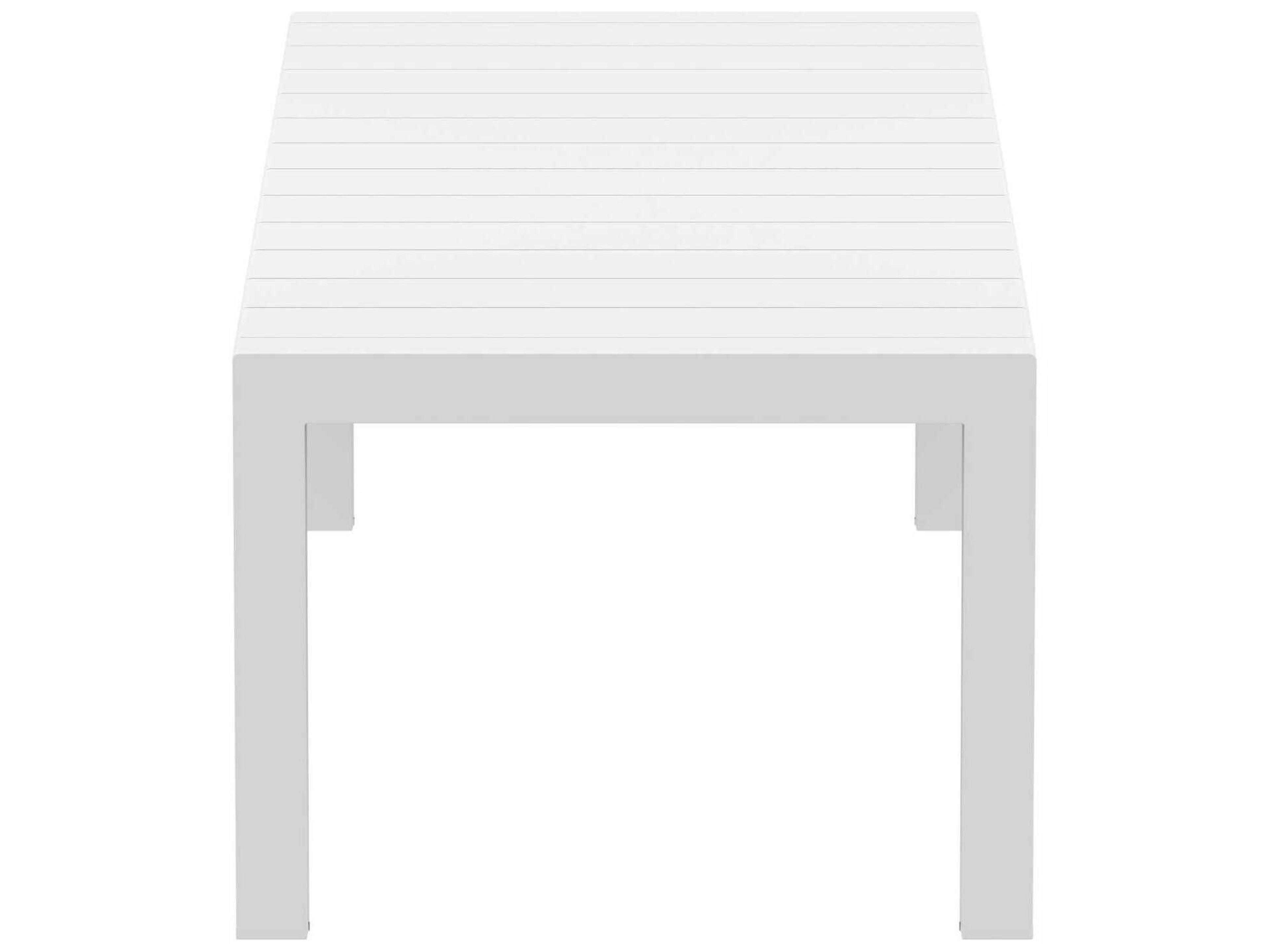 Compamia Vegas Wicker White Polypropylene Rectangular Dining Table