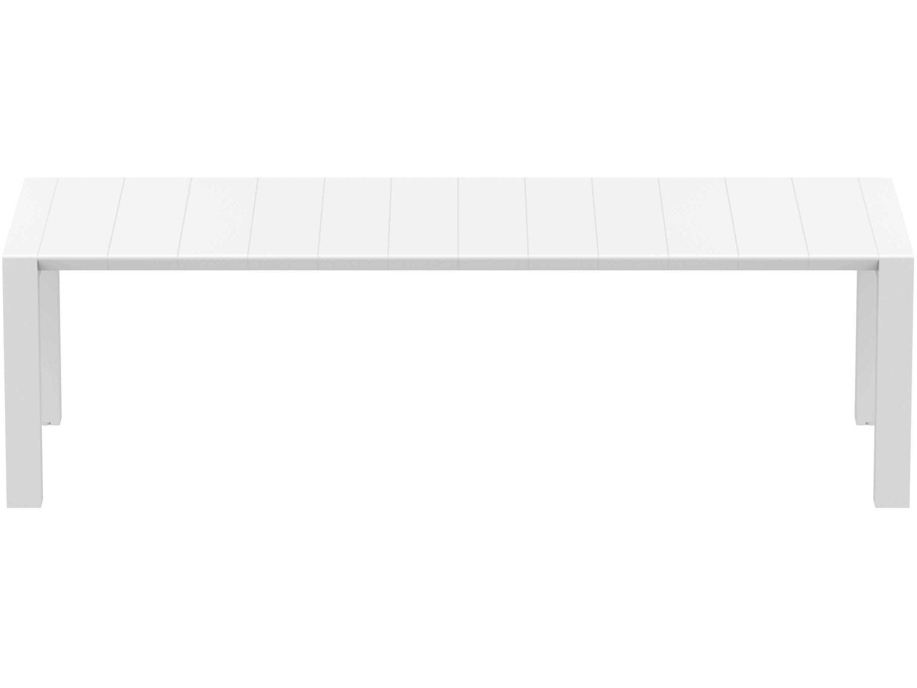 Compamia Vegas White Polypropylene Rectangular Dining Table