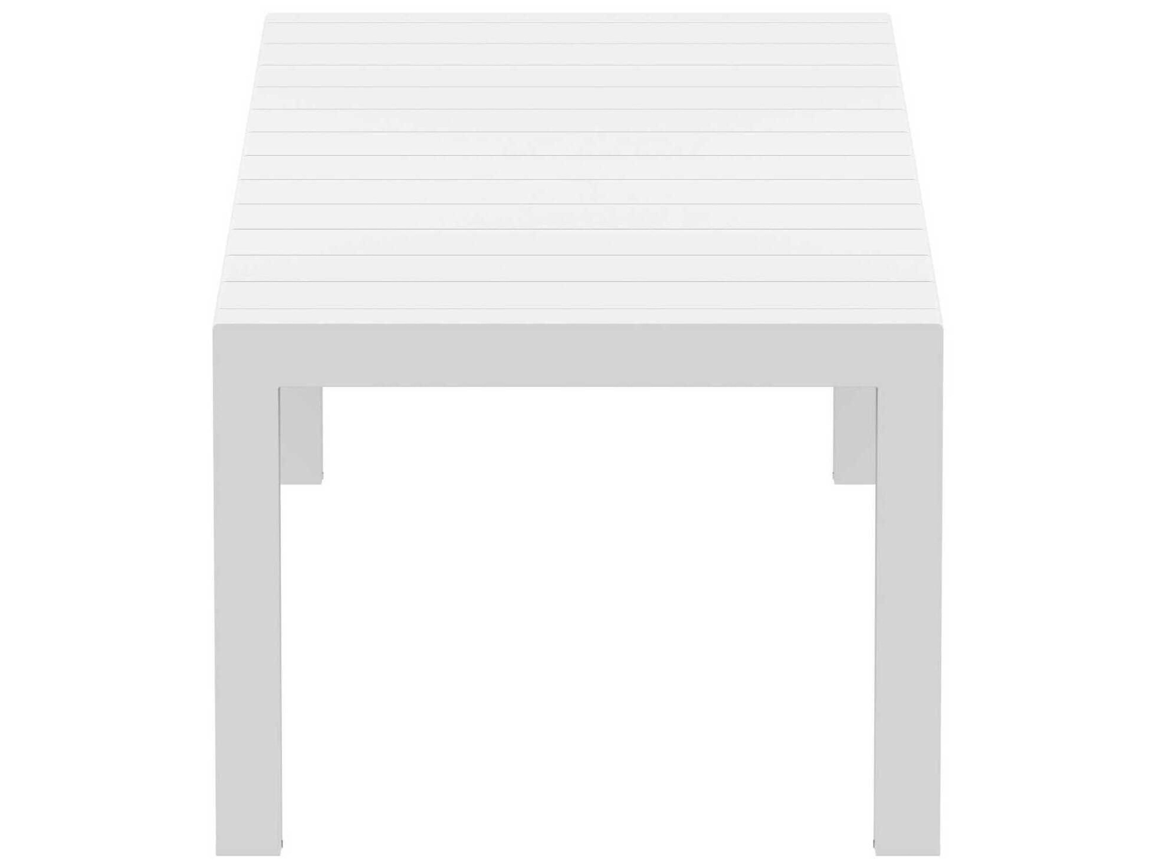 Compamia Vegas White Polypropylene Rectangular Dining Table