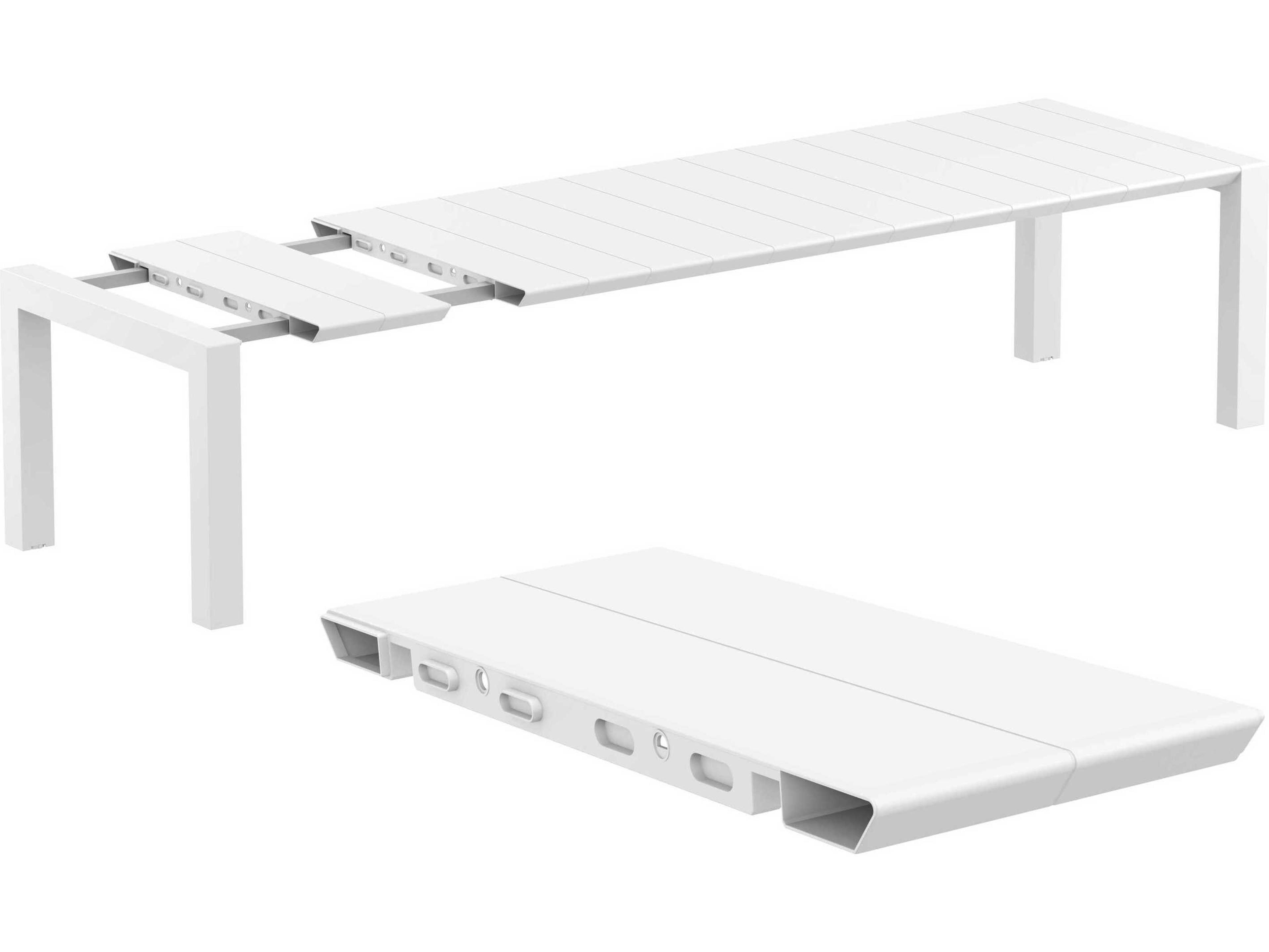 Compamia Vegas White Polypropylene Rectangular Dining Table