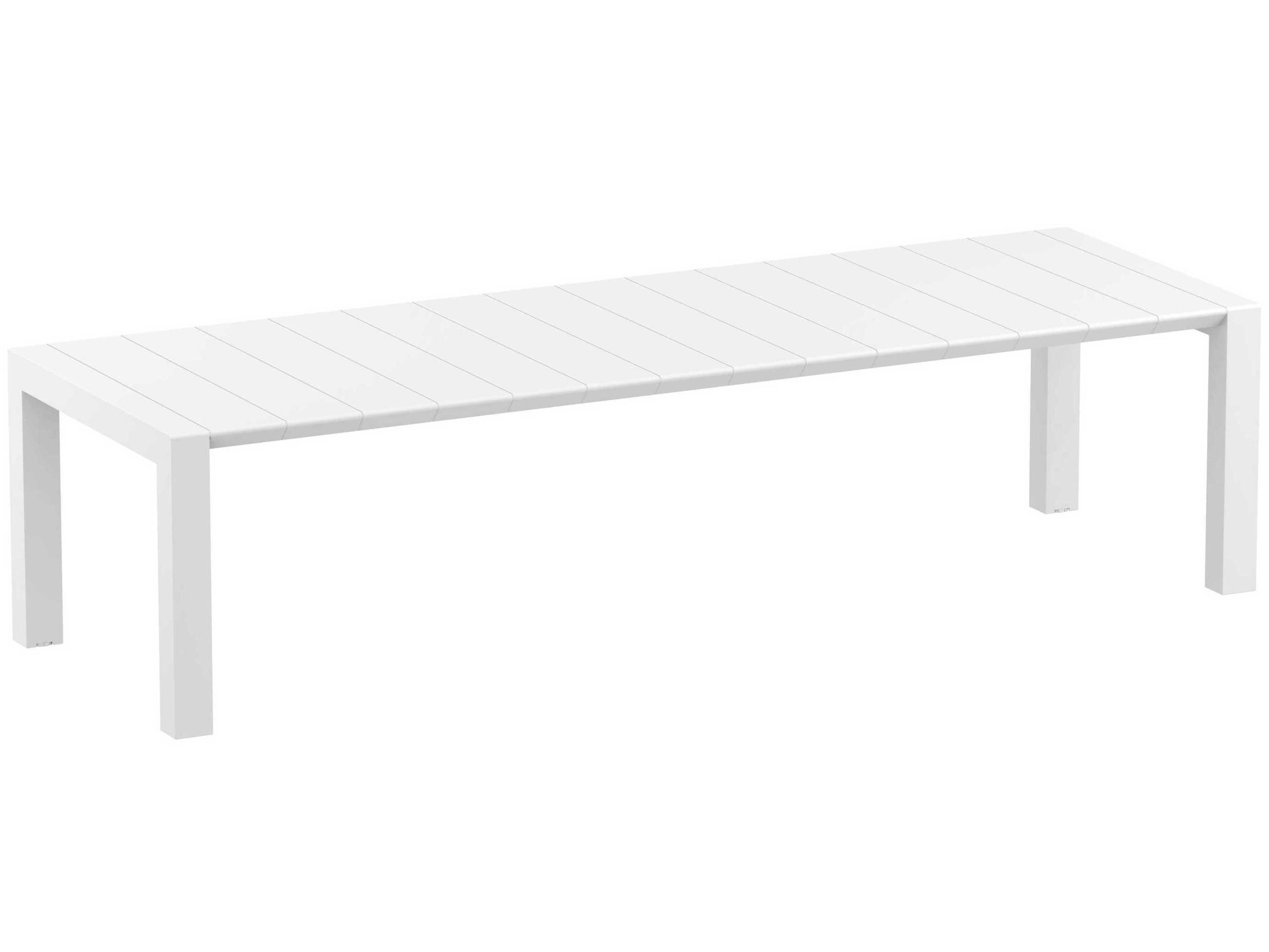 Compamia Vegas White Polypropylene Rectangular Dining Table